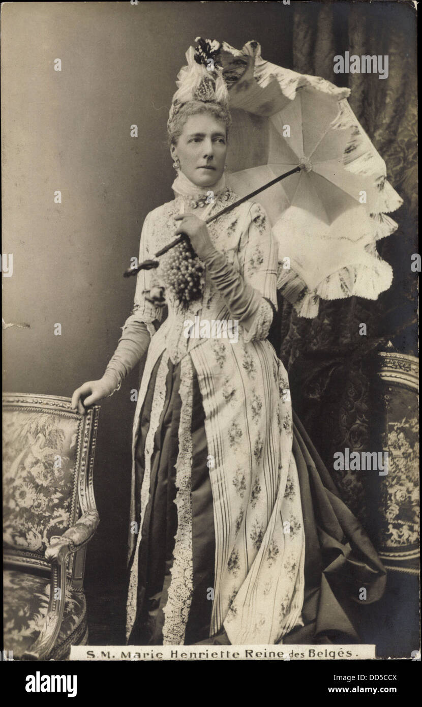 AK SM Marie Henriette Reine de Belges, Königin der Belgier, Schirm Stockfotografie Alamy AK SM Marie Henriette Reine de Belges, Königin der Belgier, Schirm Stockfotografie Alamy