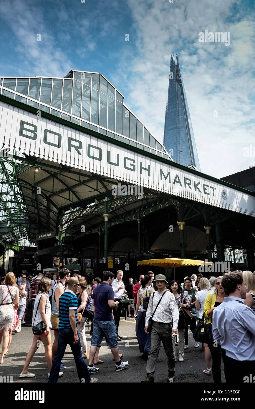 Borough Market in London. Stockfoto