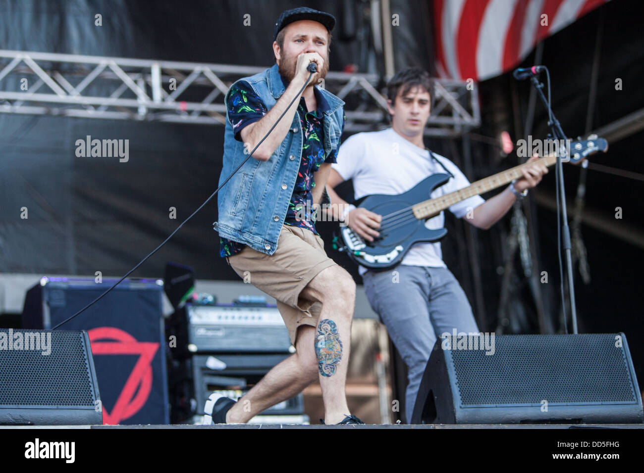 Geben Sie Shikari führt in Budapest Stockfoto