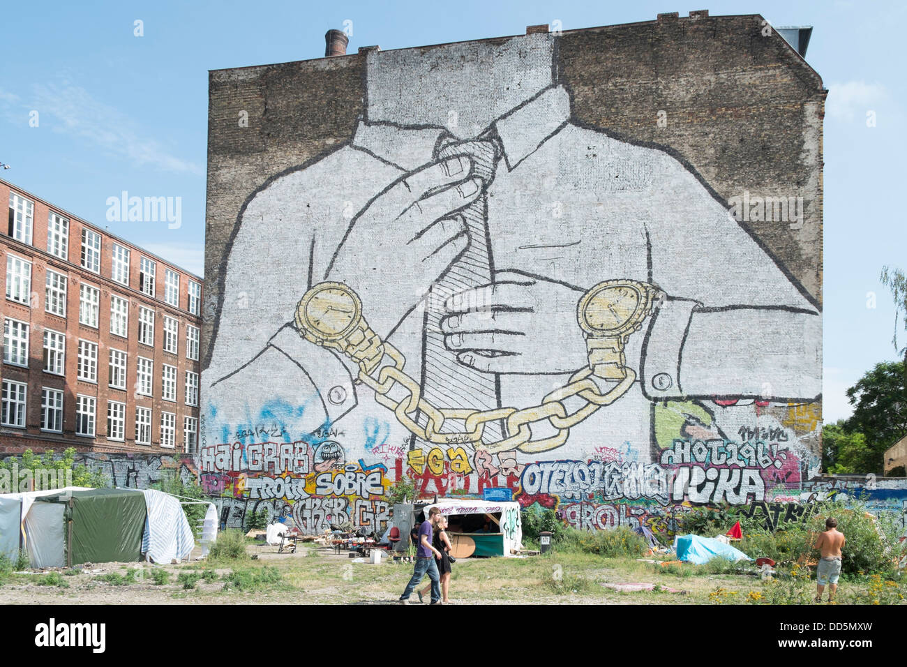 Streetart im Südböhmischen Bezirk Kreuzberg in Berlin Deutschland Stockfoto