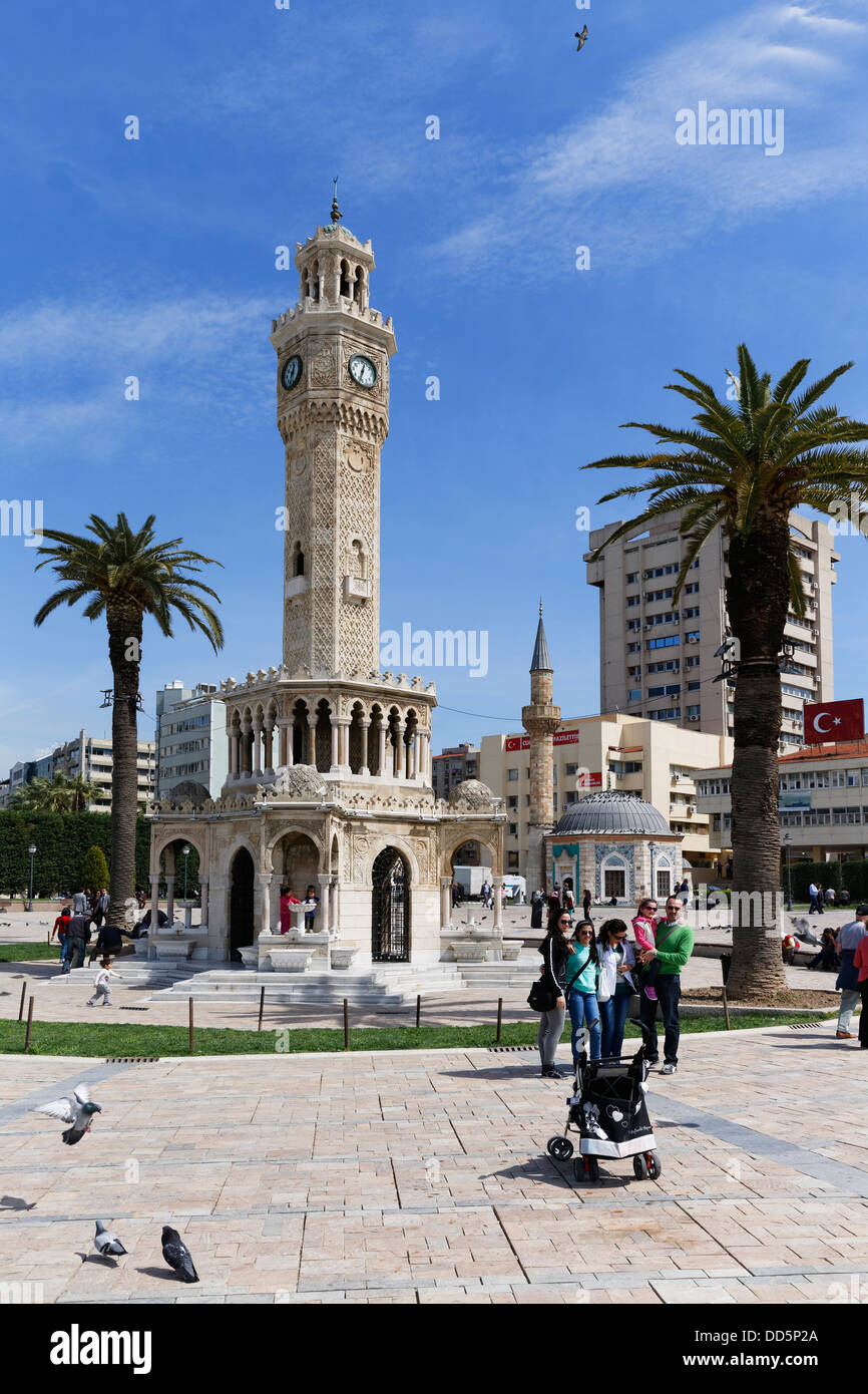 Türkei, Izmir, Ansicht der Uhrturm Stockfoto