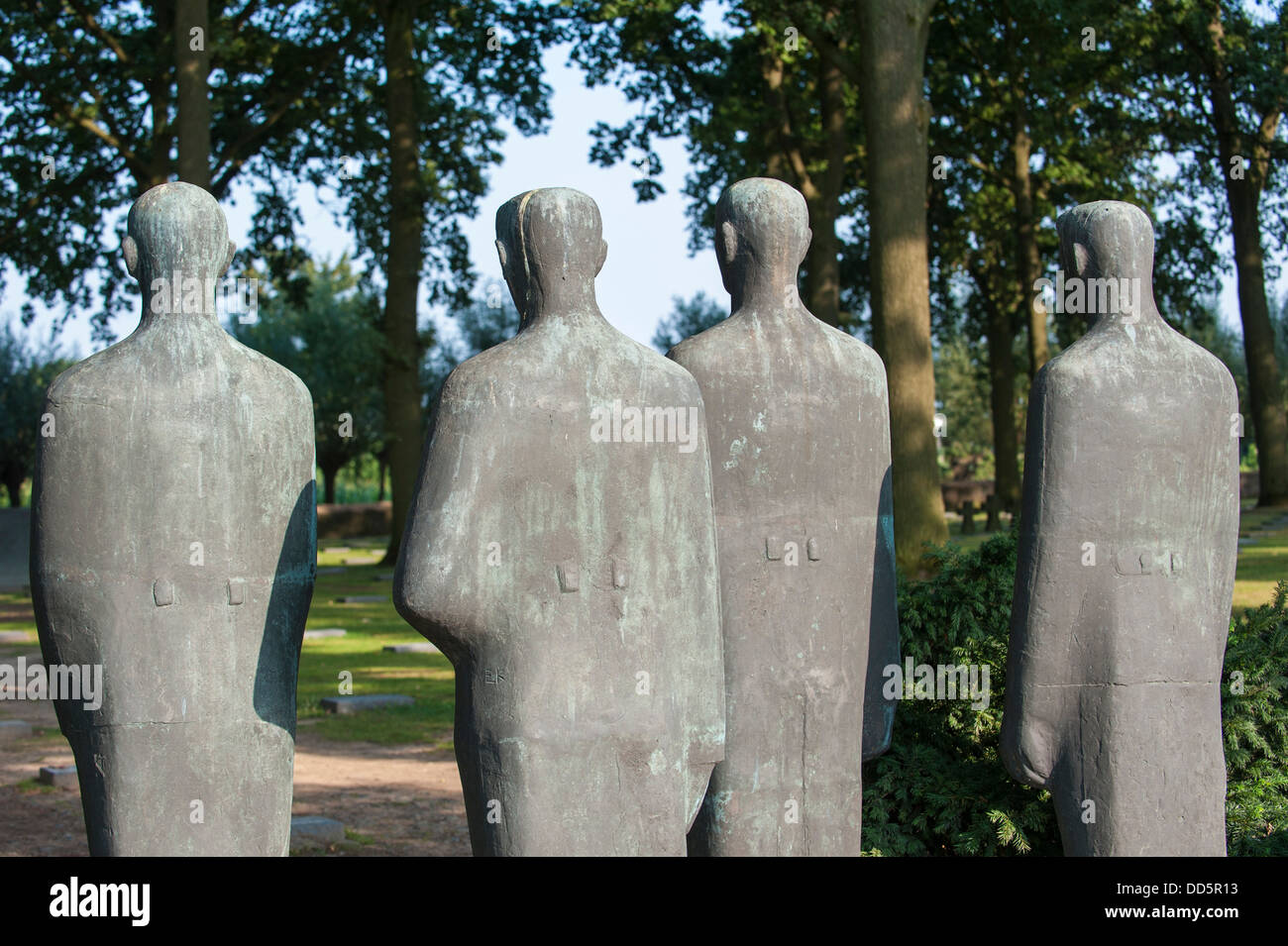 Deutsch erste Weltkrieg einen Soldatenfriedhof Deutscher Soldatenfriedhof Langemark / Studentenfriedhof, West-Flandern, Belgien Stockfoto