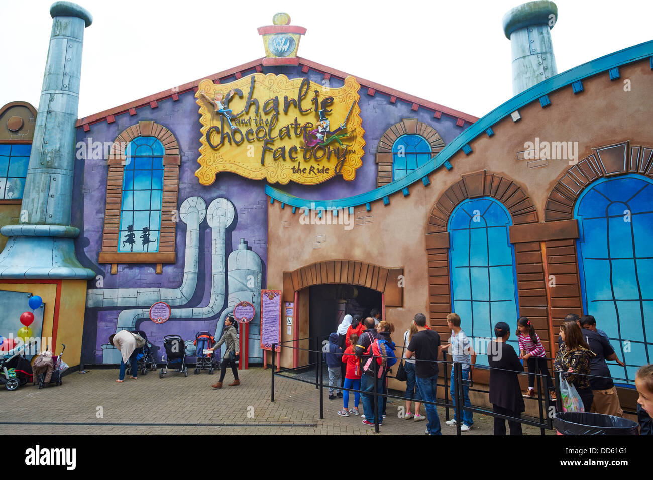 Charlie und die Schokolade Fabrik Fahrt Alton Towers-Staffordshire UK Stockfoto