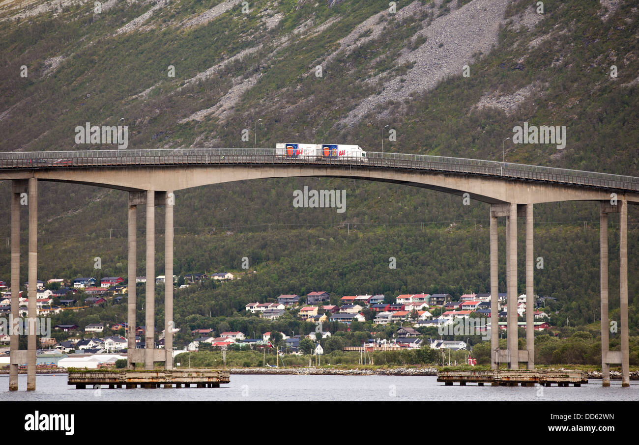 Tromsø-Brücke Stockfoto