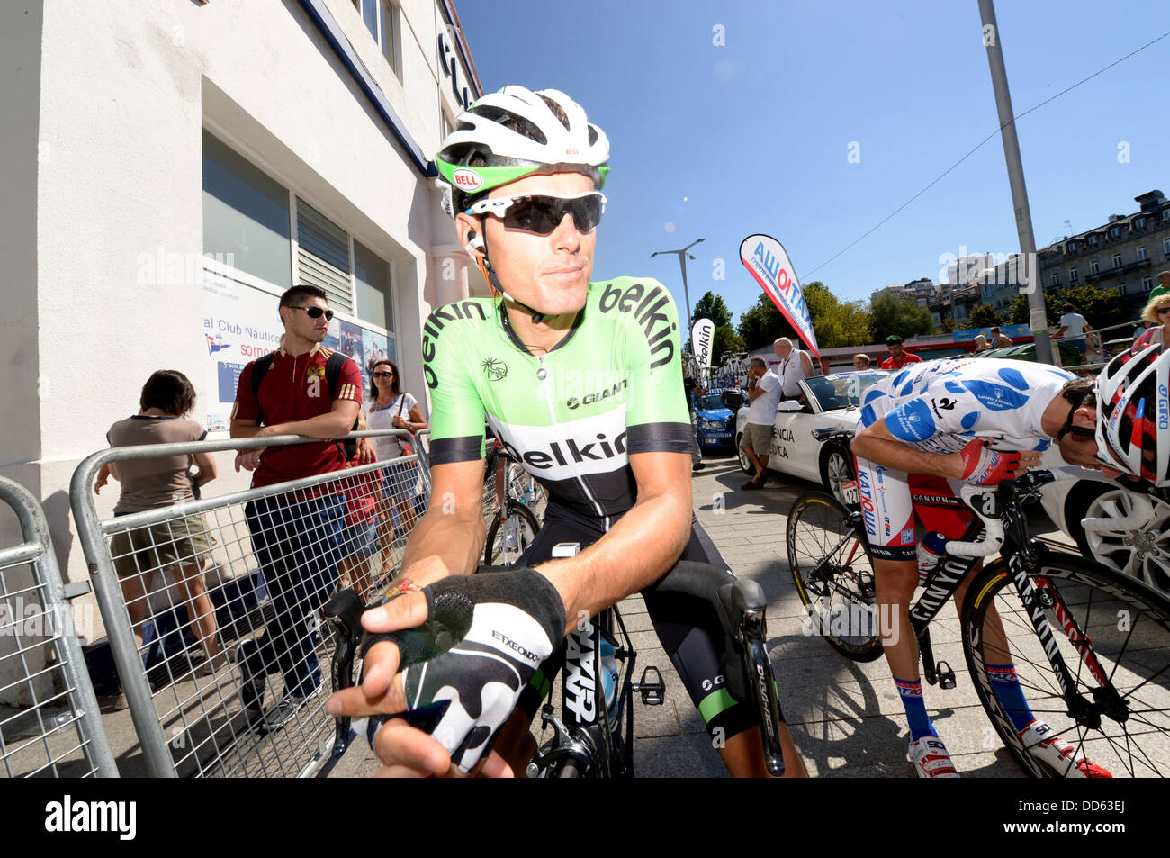 Spanien. 27. August 2013.  Vigo, Miradir de Lobeira. 3. Etappe Vuelta a España. Belkin 2013, Sanchez Gil Luis Leon, Vigo-Credit: Aktion Plus Sport Bilder/Alamy Live-Nachrichten Stockfoto