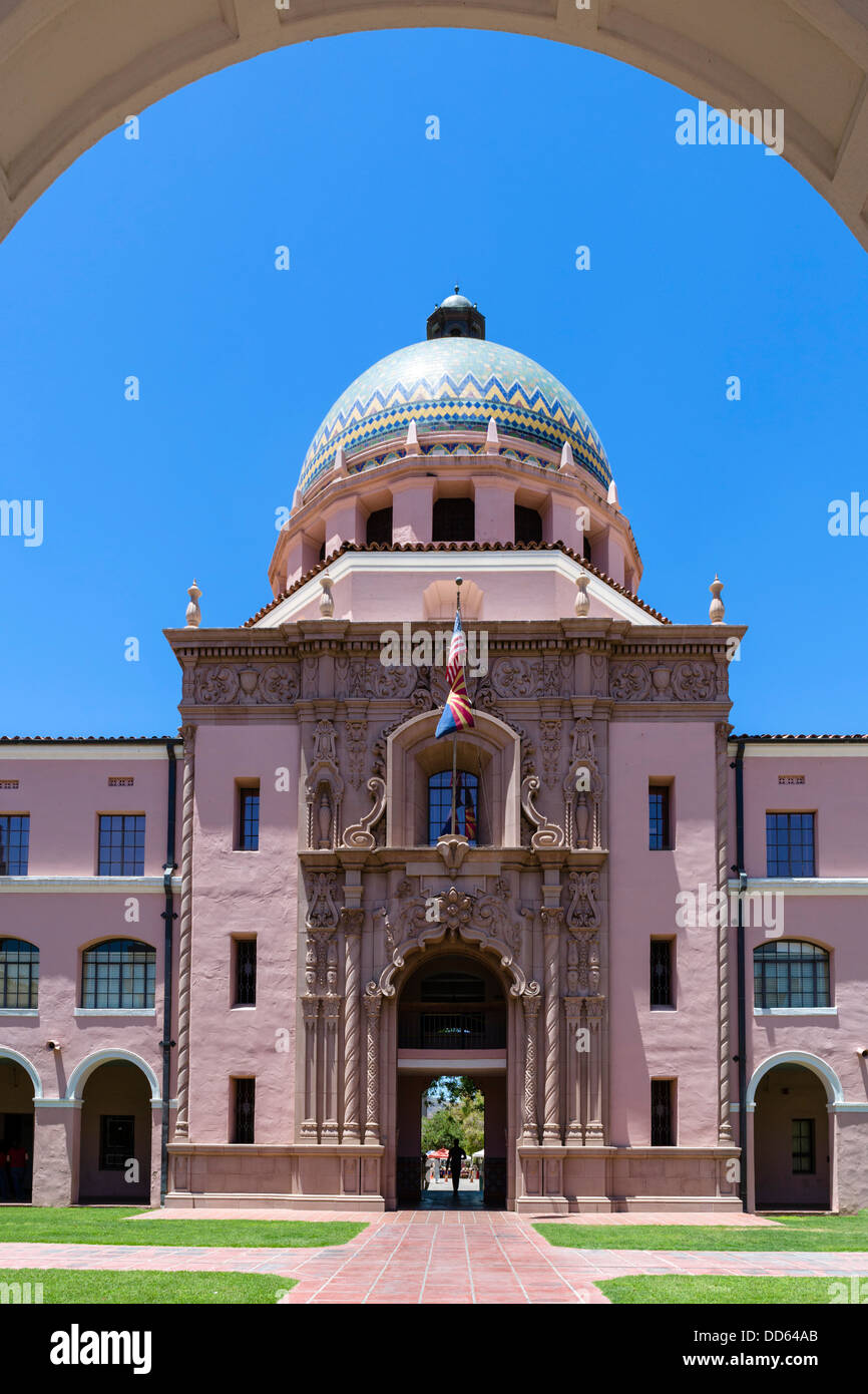 Das historische Pima County Courthouse in der Innenstadt von Tucson, Arizona, USA Stockfoto