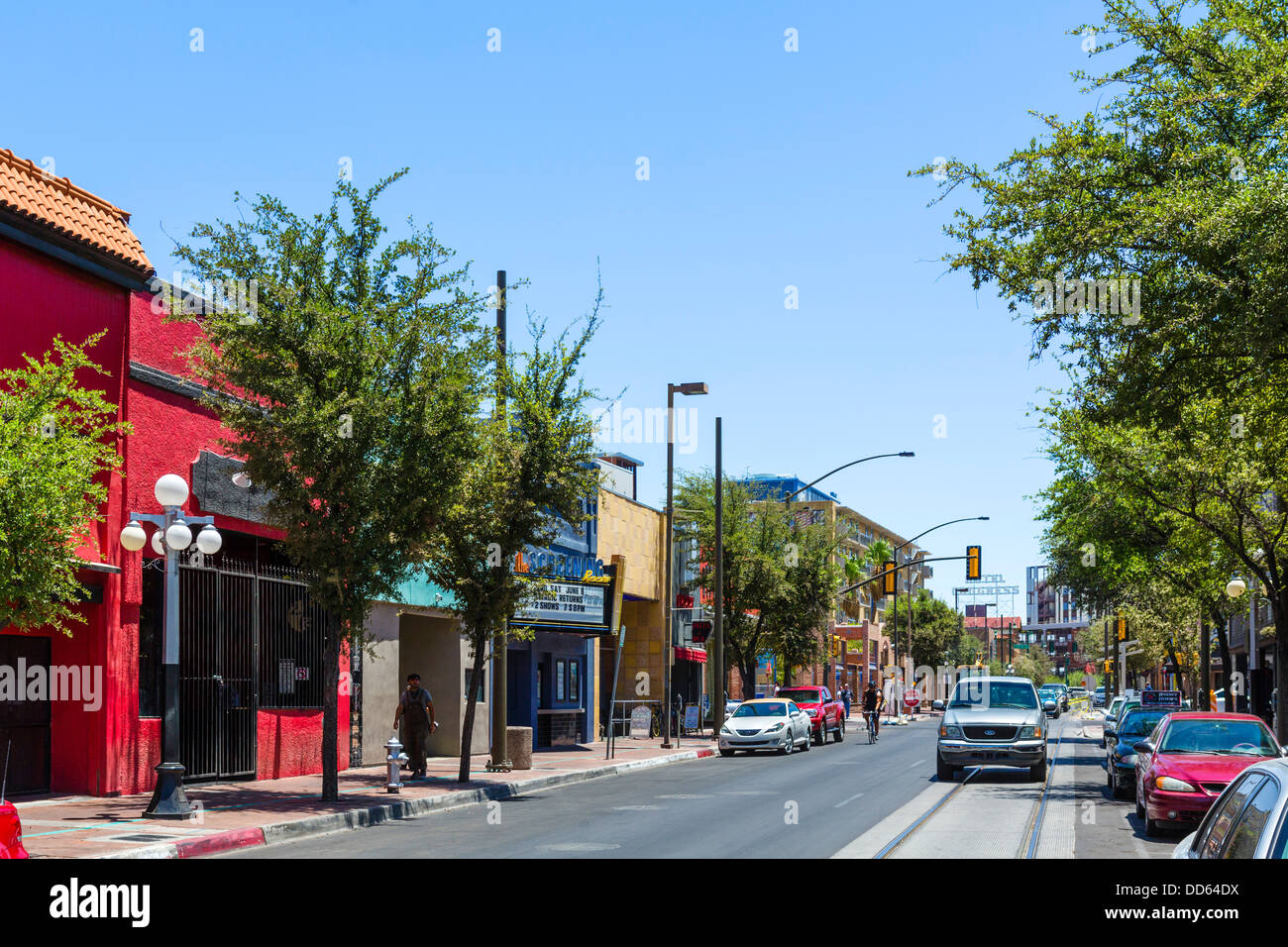 W Congress Street in der Innenstadt von Tucson, Arizona, USA Stockfoto