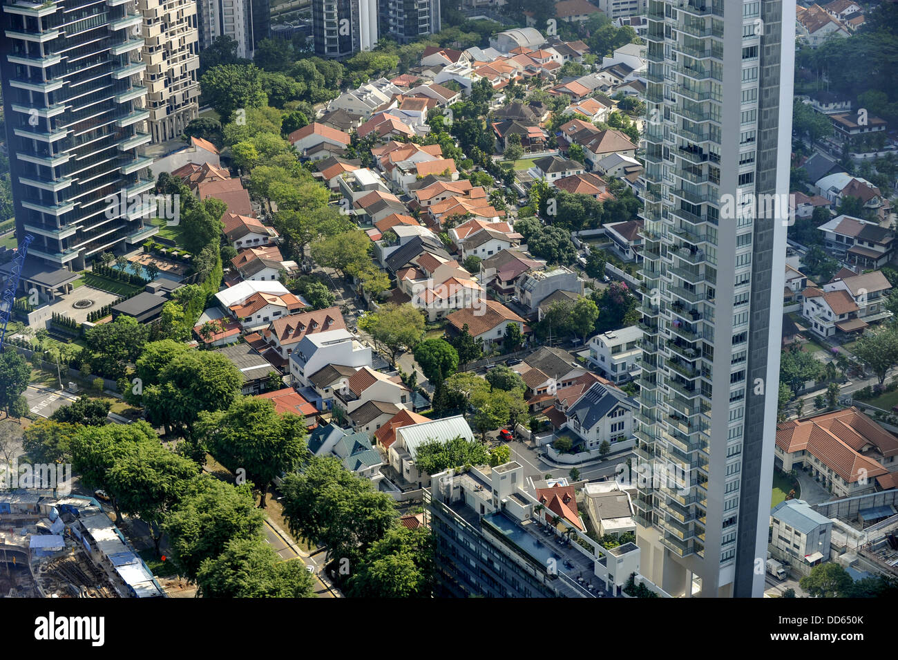 Asien-Singapur-Ansicht des Stadtstaates Stockfoto