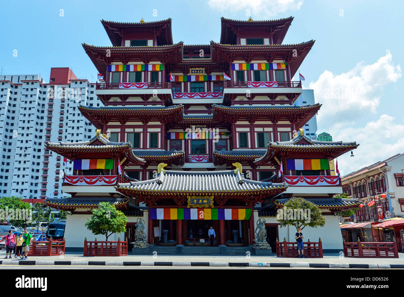 Asien Singapur Buddha Tooth Relic Temple Buddhist Temple Stockfoto