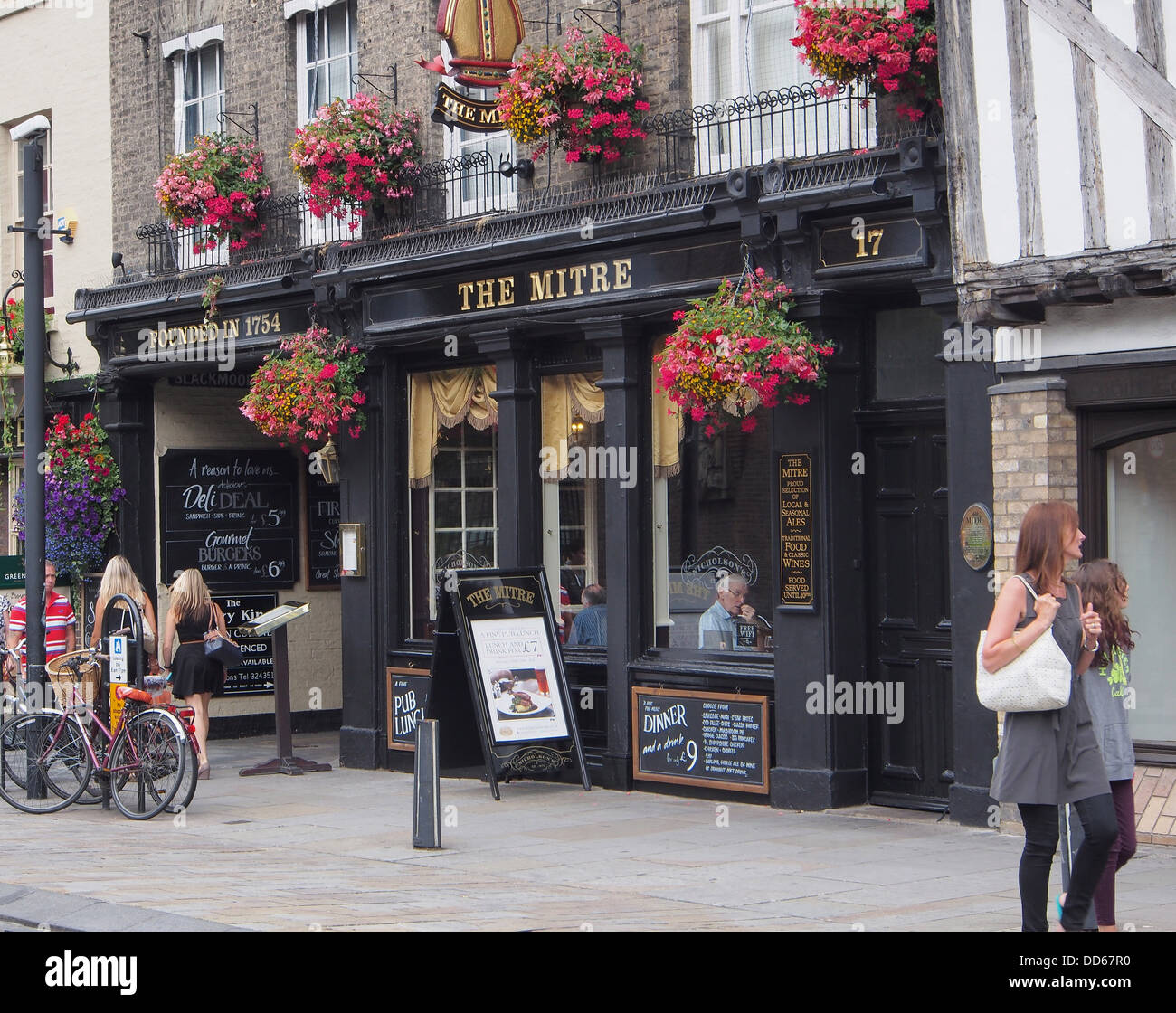 Historischen Mitre Tavern, Cambridge, England Stockfoto