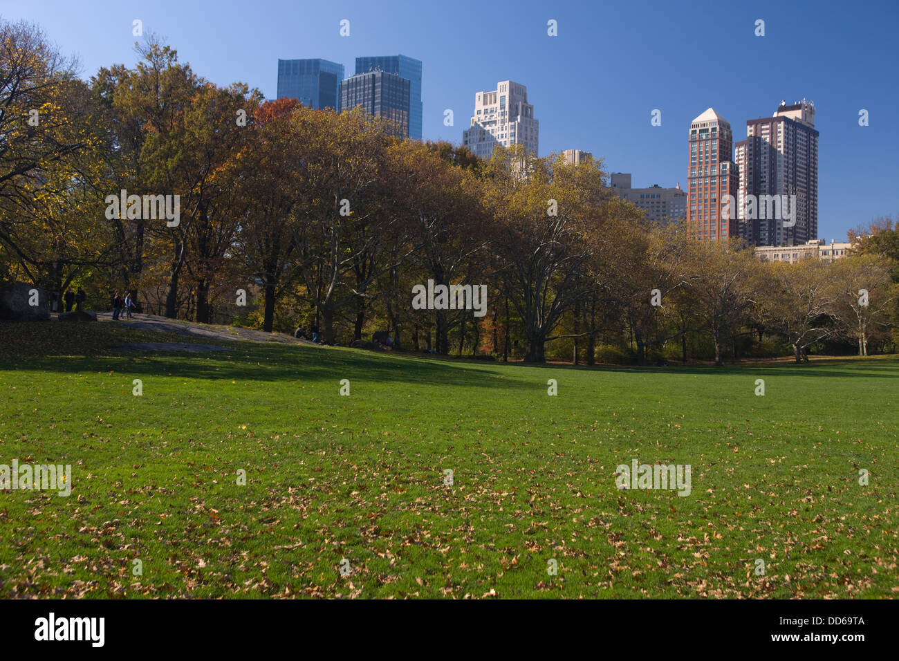 CENTRAL PARK SOUTH SKYLINE VON MIDTOWN MANHATTAN NEW YORK CITY USA Stockfoto