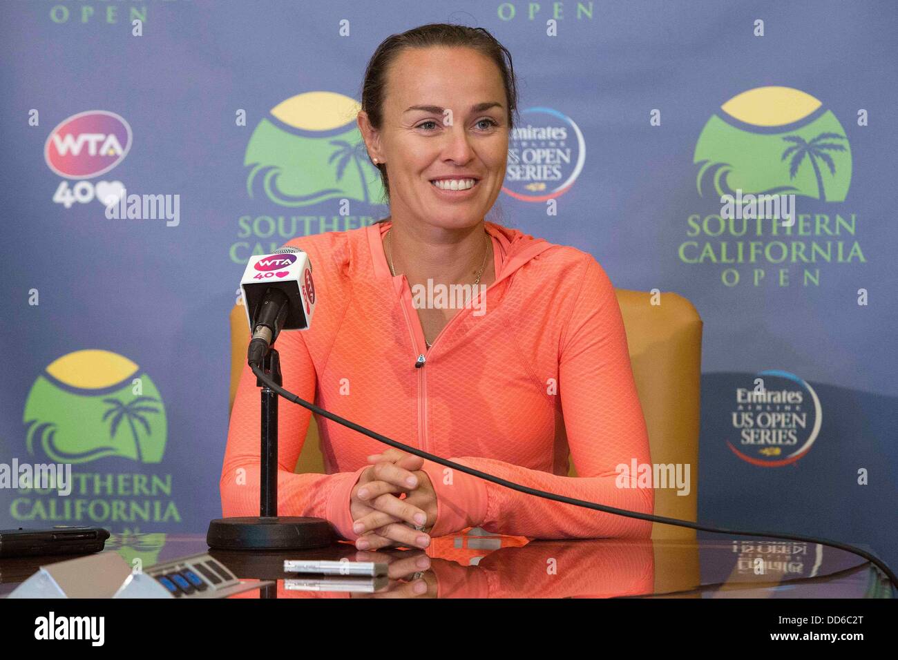 31. Juli 2013 - Carlsbad, Kalifornien, California, USA - Martina Hingis, Schweiz, Pressekonferenz im südlichen Kalifornien geöffnet, Omni La Costa Resort and Spa, Carlsbad Kalifornien USA. (Kredit-Bild: © Dave Smith/ZUMAPRESS.com) Stockfoto