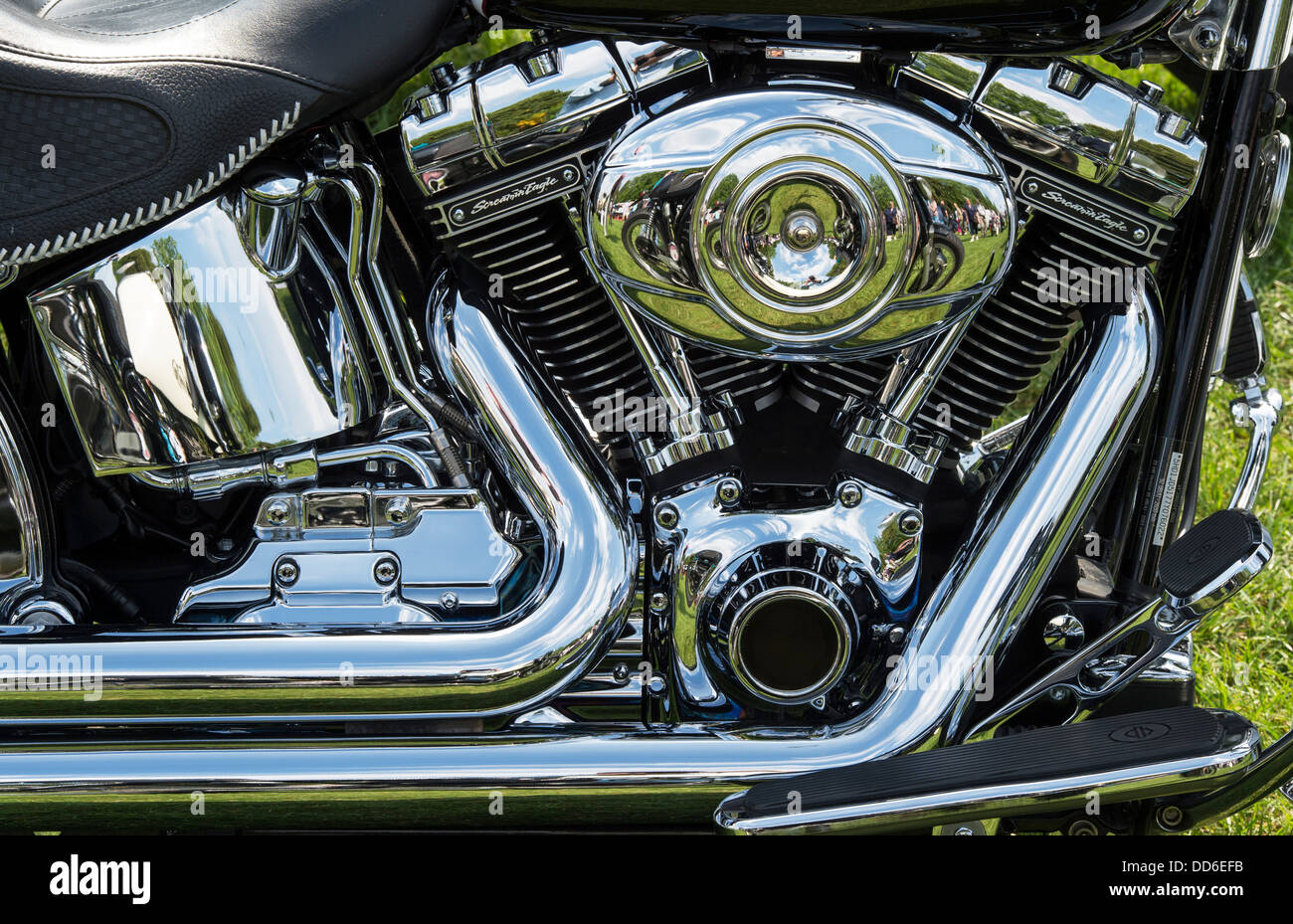 Harley Davidson Motorrad-Motor Stockfoto
