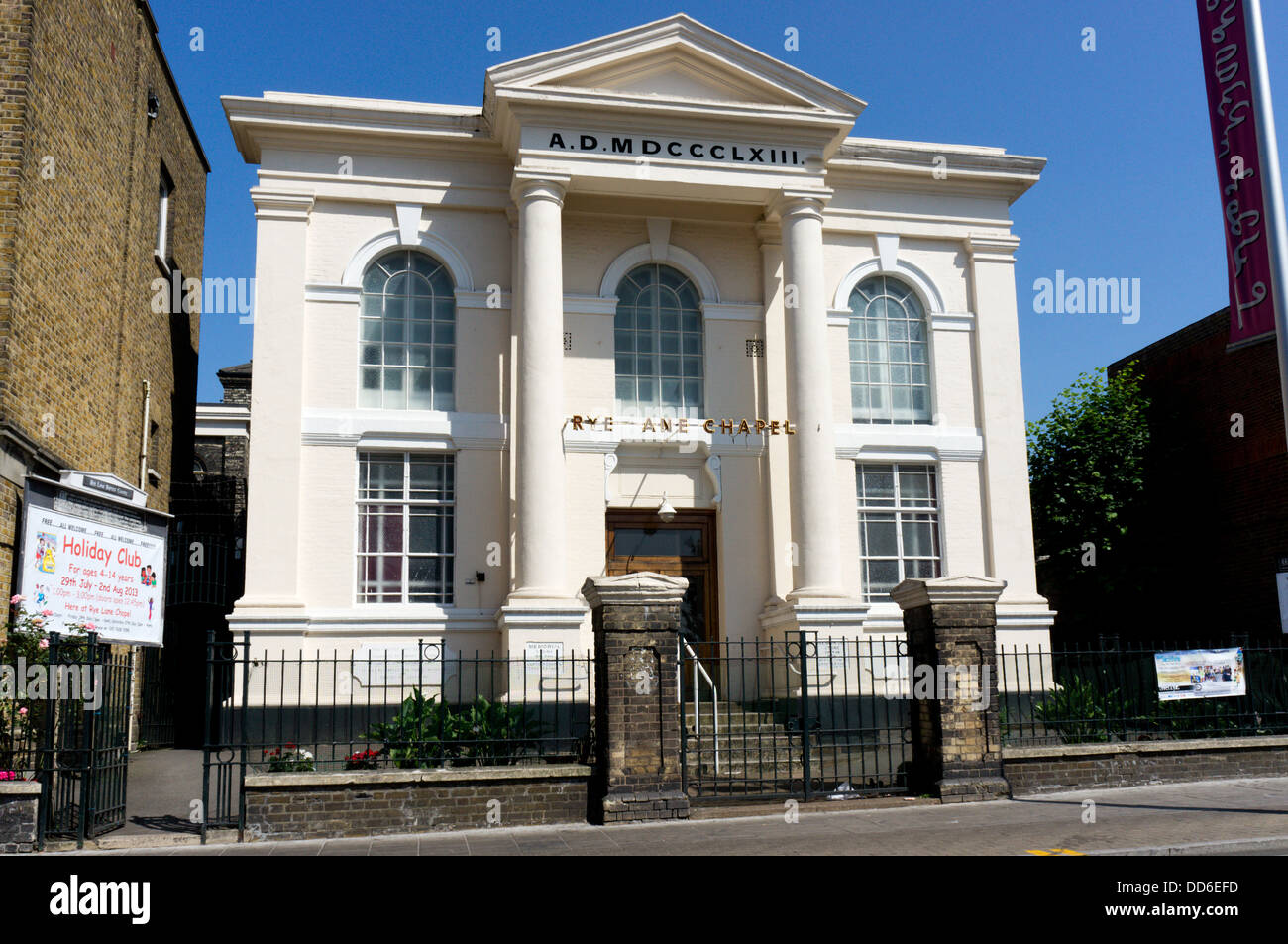 Roggen-Lane Baptist Kapelle in Peckham, Südlondon. Stockfoto
