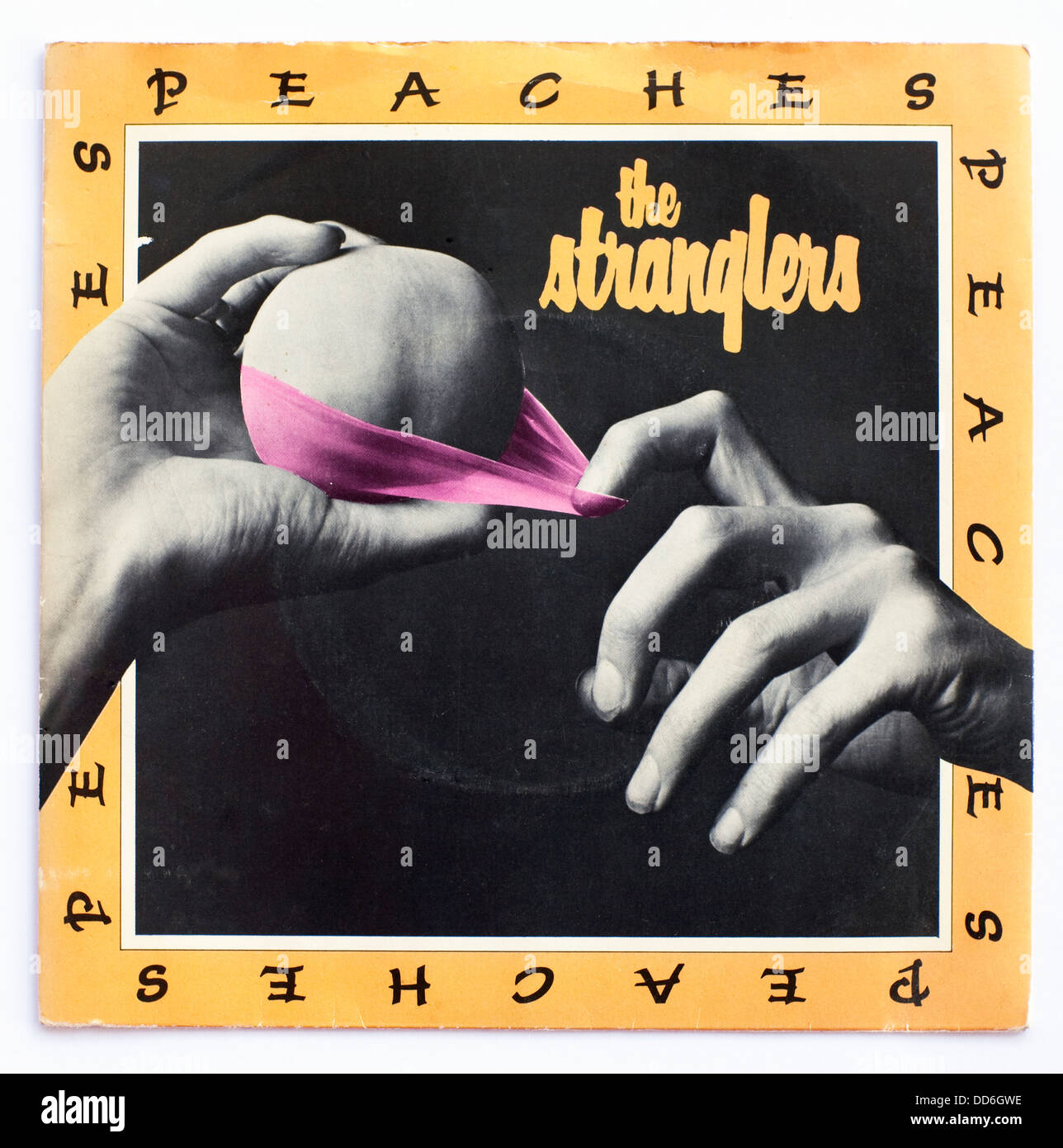 The Strangler - Peaches, 1977 7' Cover-Single auf United Artists - nur für redaktionelle Verwendung Stockfoto