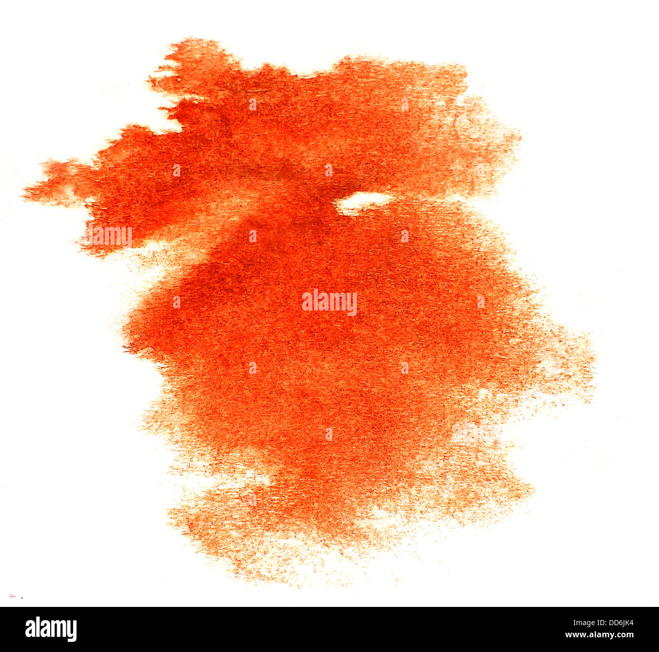 Farbe orange Aquarellfarbe Splatter Splash Grunge Hintergrund Fleck abstrakte Textur Splat Kunst spray Stockfoto