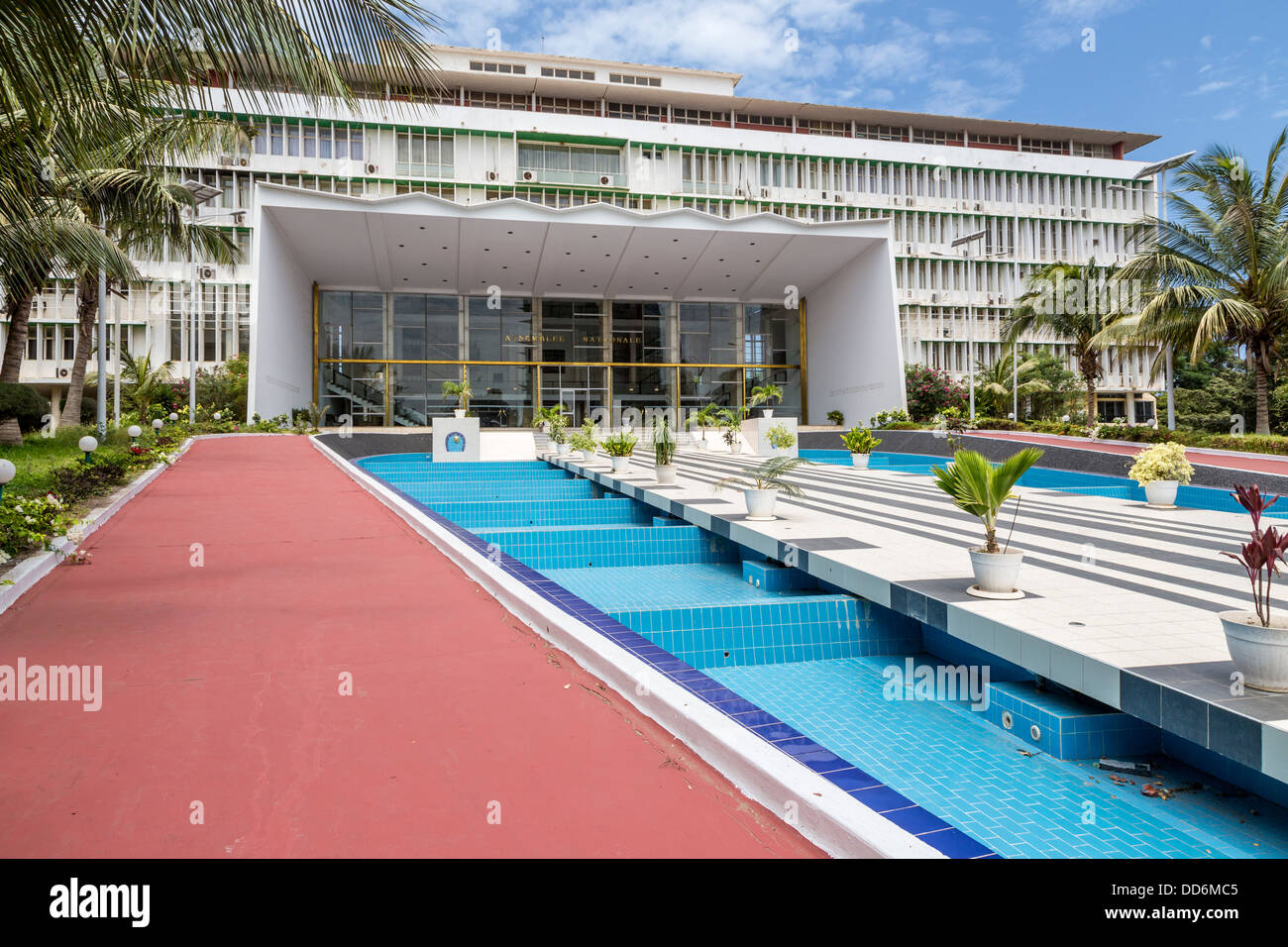 Dakar, Senegal. Eingang zur Nationalversammlung. Stockfoto