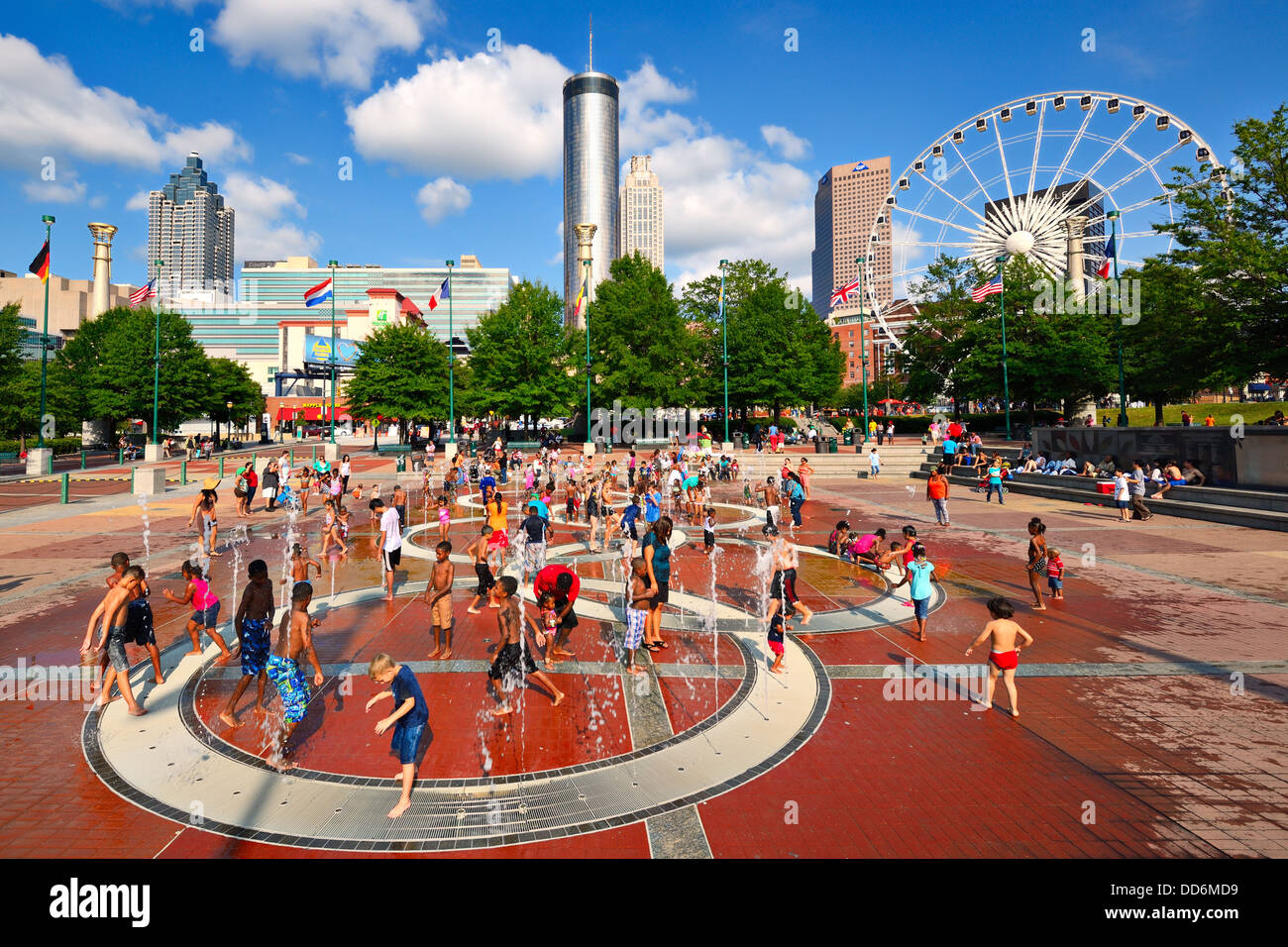 Atlanta, Georgia im Centennial Olympic Park. Stockfoto