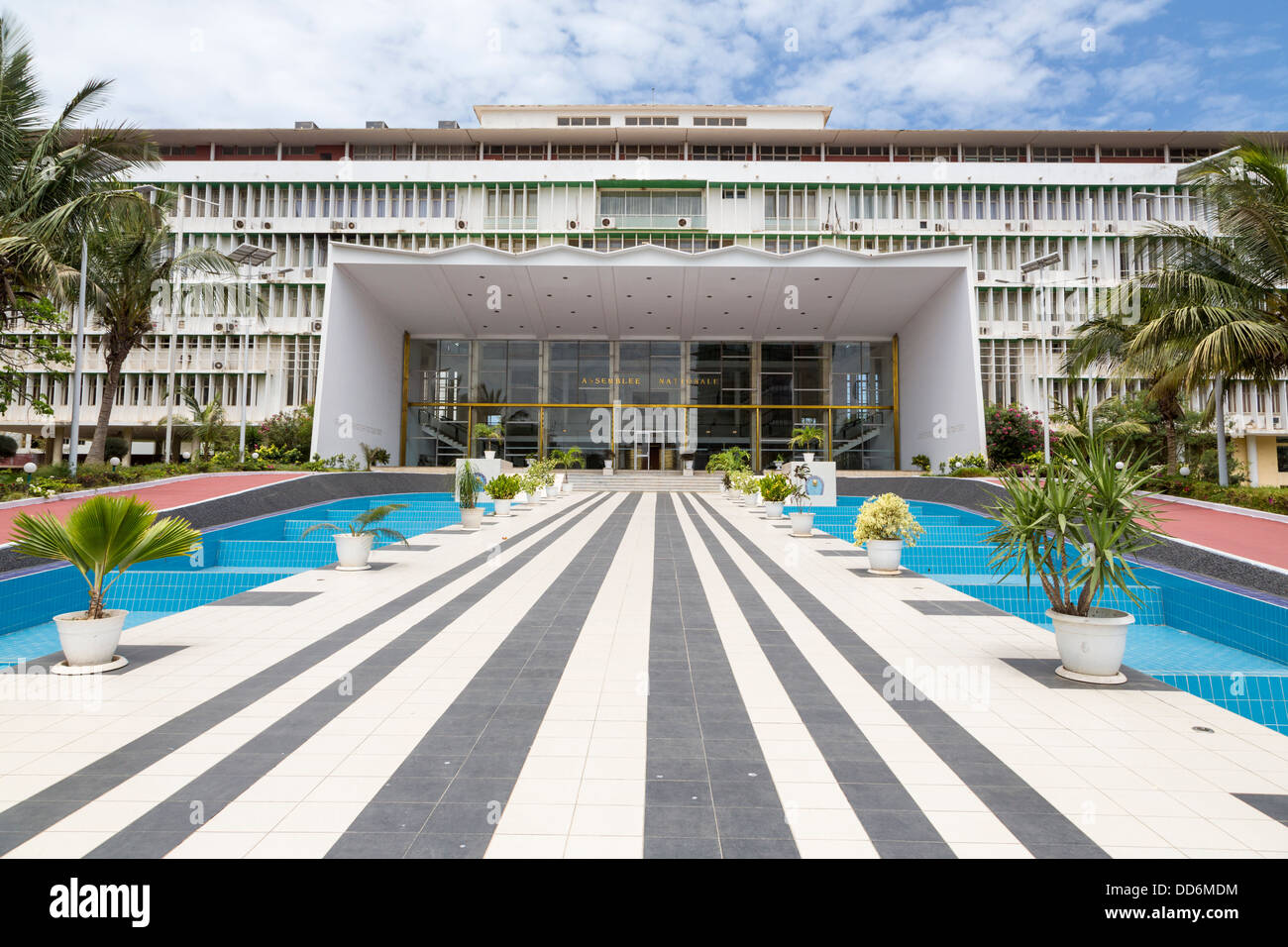 Dakar, Senegal. Eingang zur Nationalversammlung. Stockfoto