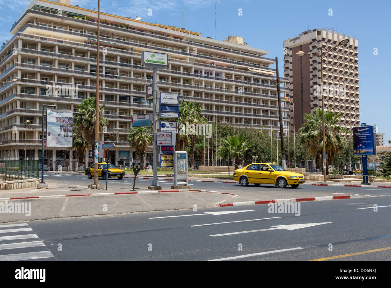 Dakar, Senegal. Platz der Unabhängigkeit, Place de l'Independence. Stockfoto