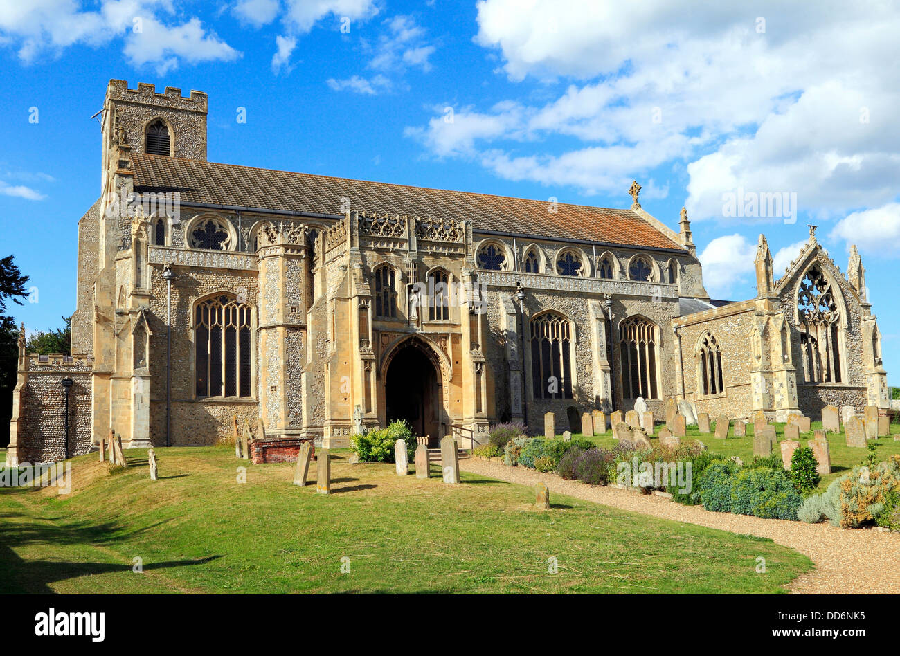 Cley als nächstes die mittelalterliche Pfarrkirche von Meer, Norfolk, England UK Englisch Kirchen Stockfoto