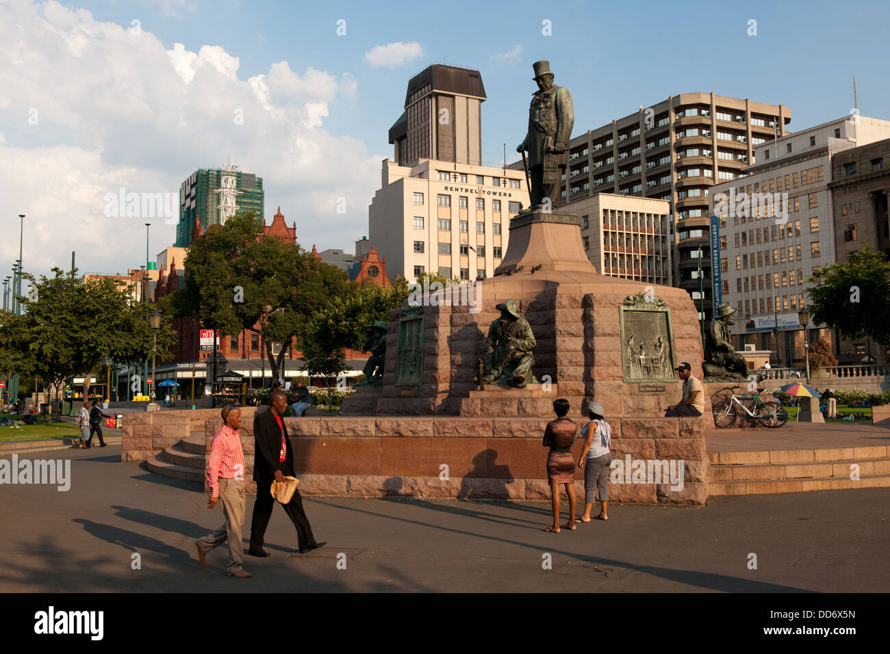 Statue von Paul Kruger am Kirchplatz, Pretoria, Südafrika Stockfoto