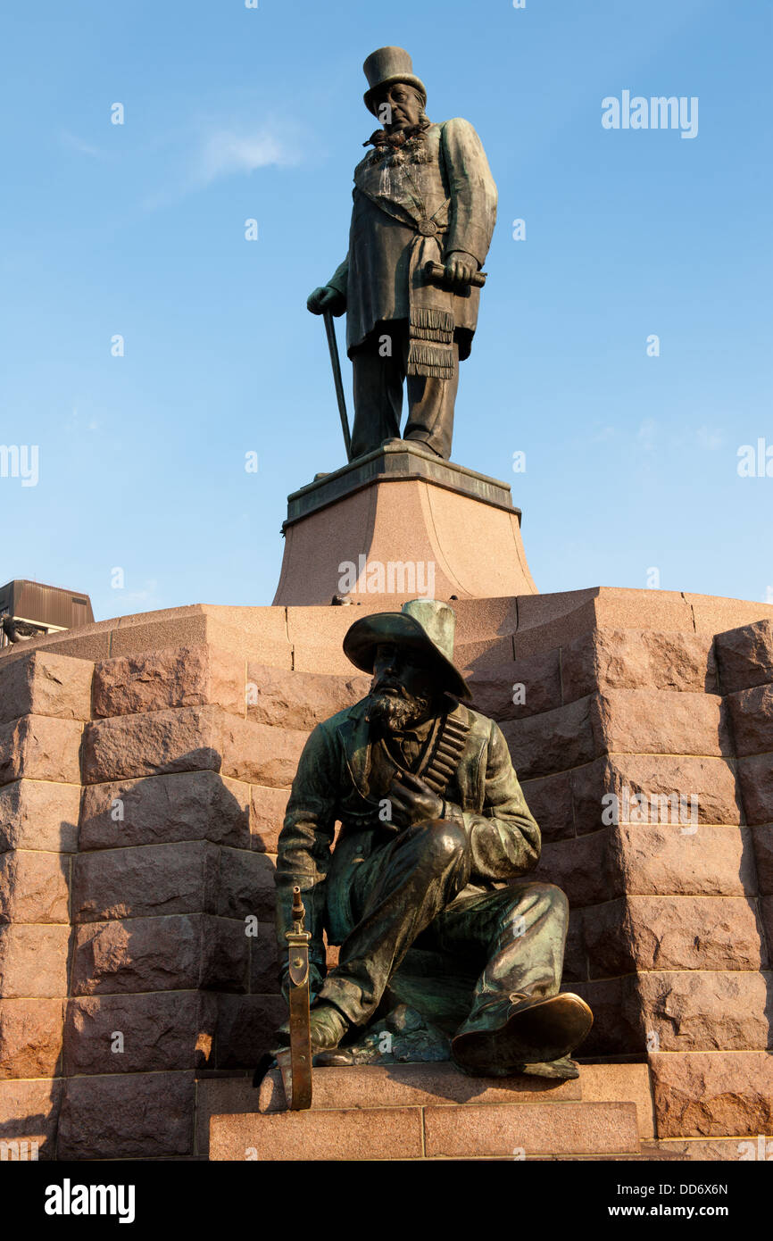 Statue von Paul Kruger am Kirchplatz, Pretoria, Südafrika Stockfoto