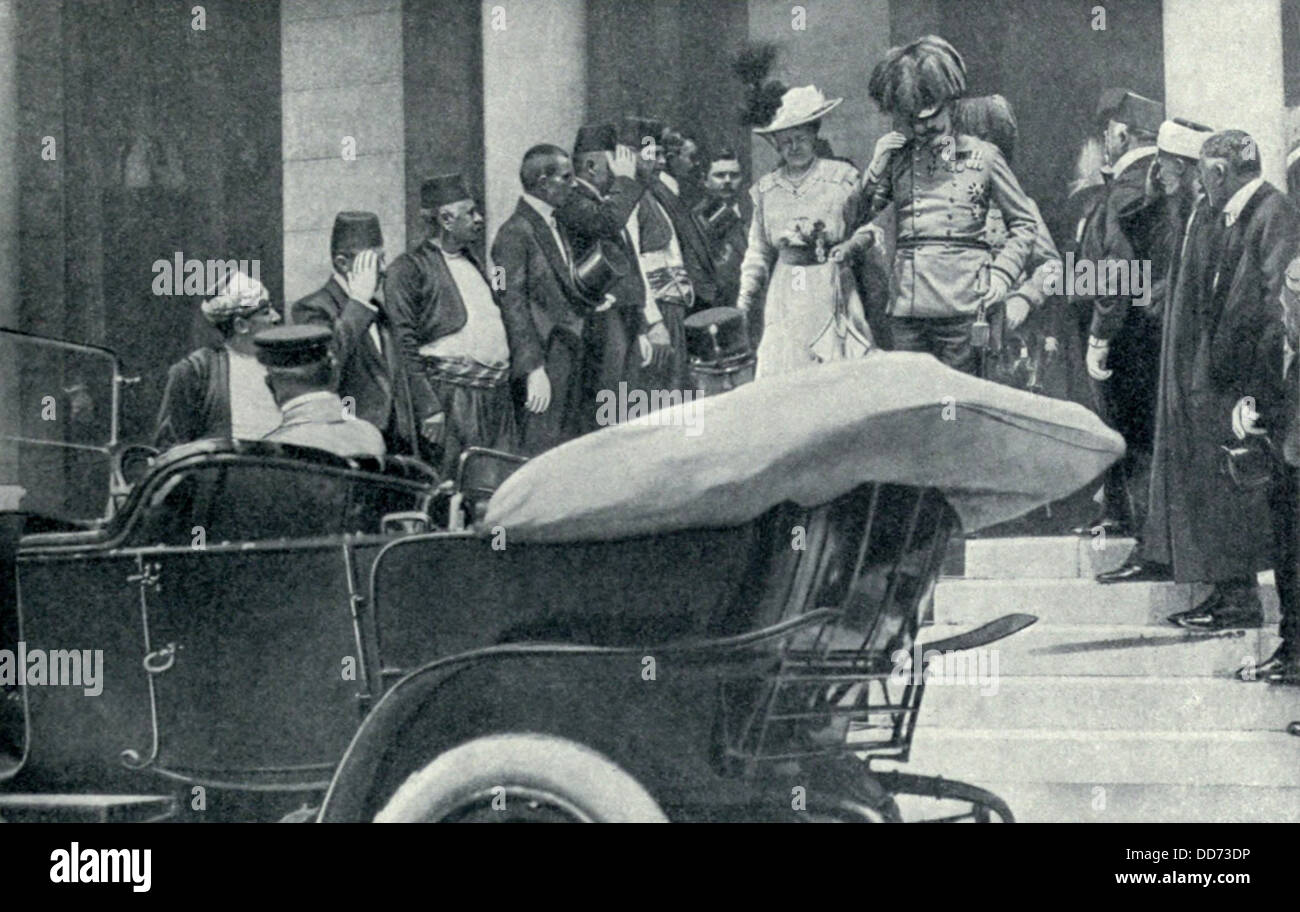 Erzherzog FranzFerdinand und seiner Frau in Sarajevo, Bosnien. Der