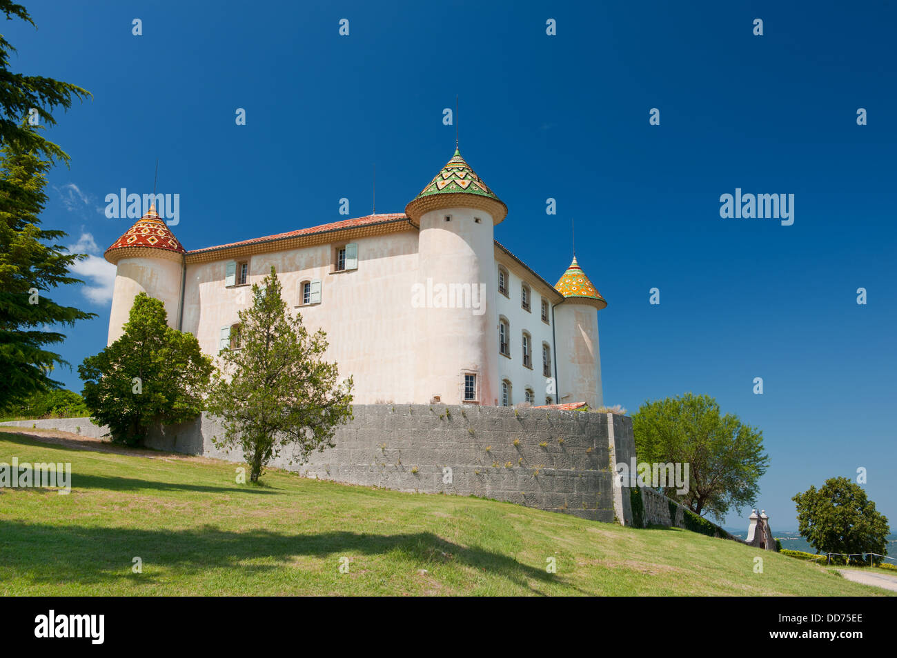 Burg in Aiguines Stockfoto