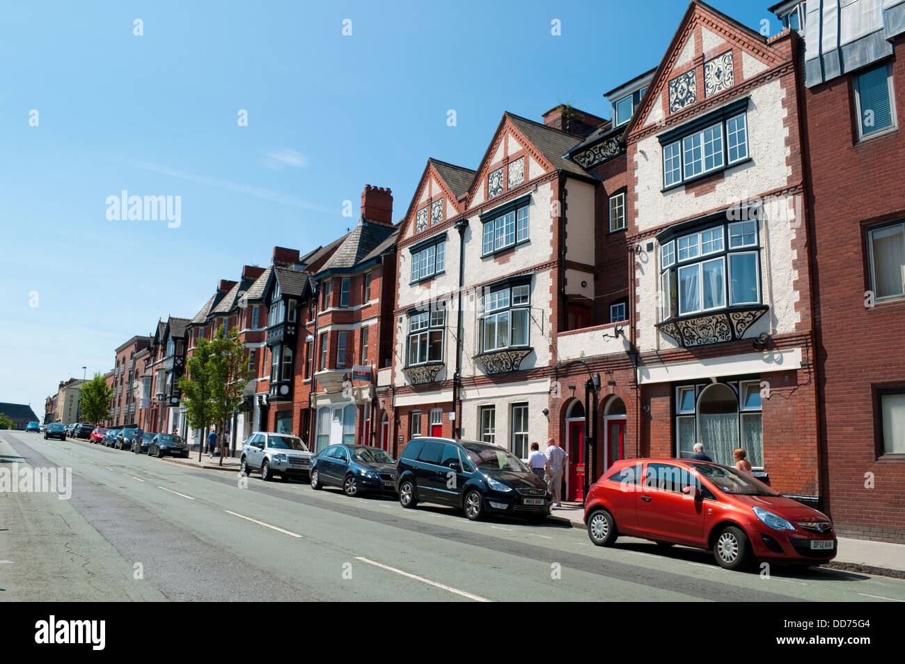 Wohnhäuser, City Road, Chester, Cheshire, UK Stockfoto