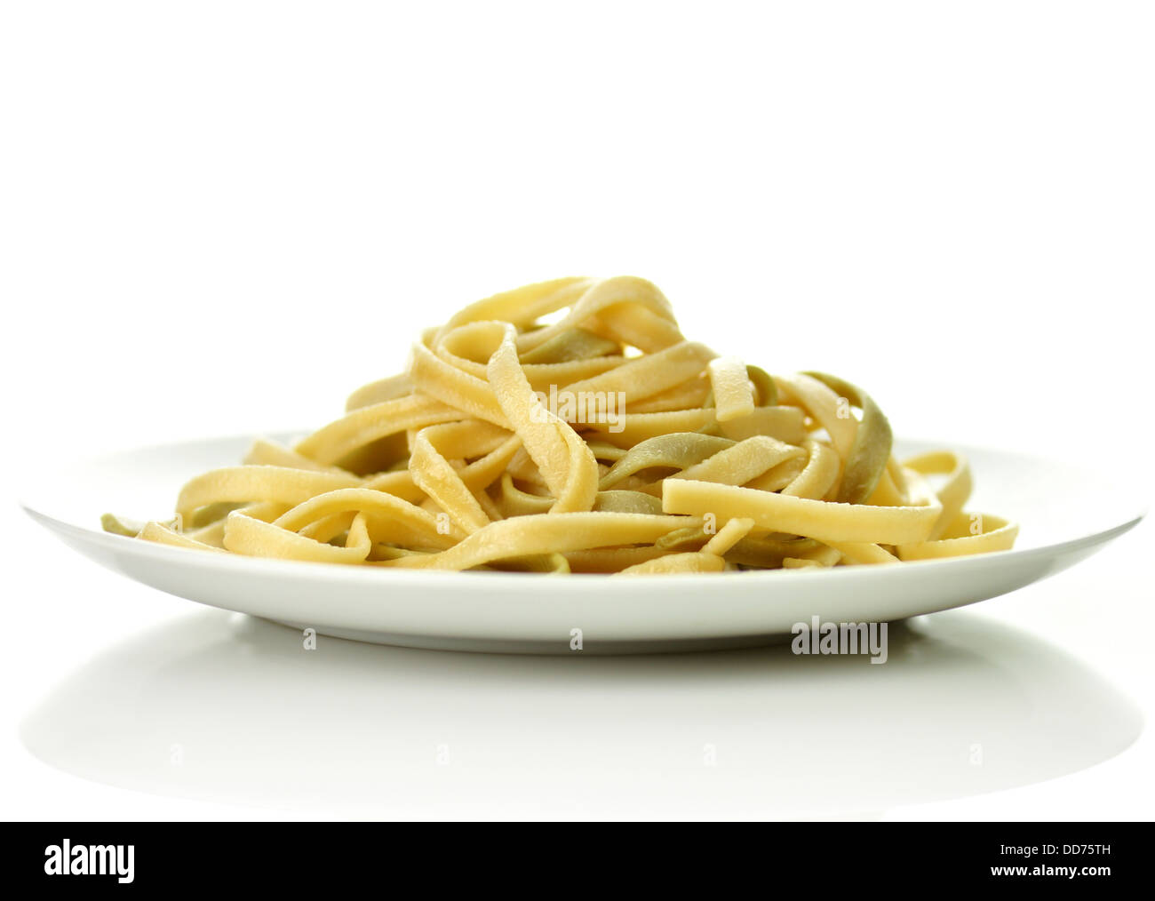 Gekochter Spinat pasta Stockfoto