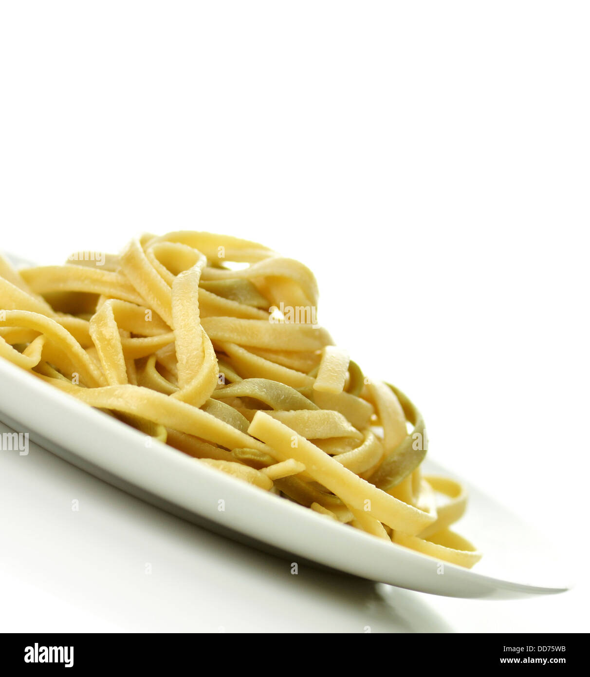 Gekochter Spinat pasta Stockfoto