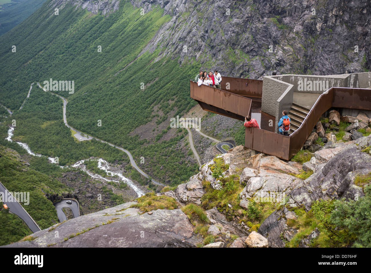 Norwegen, Blick auf Trolle Leiter Stockfoto