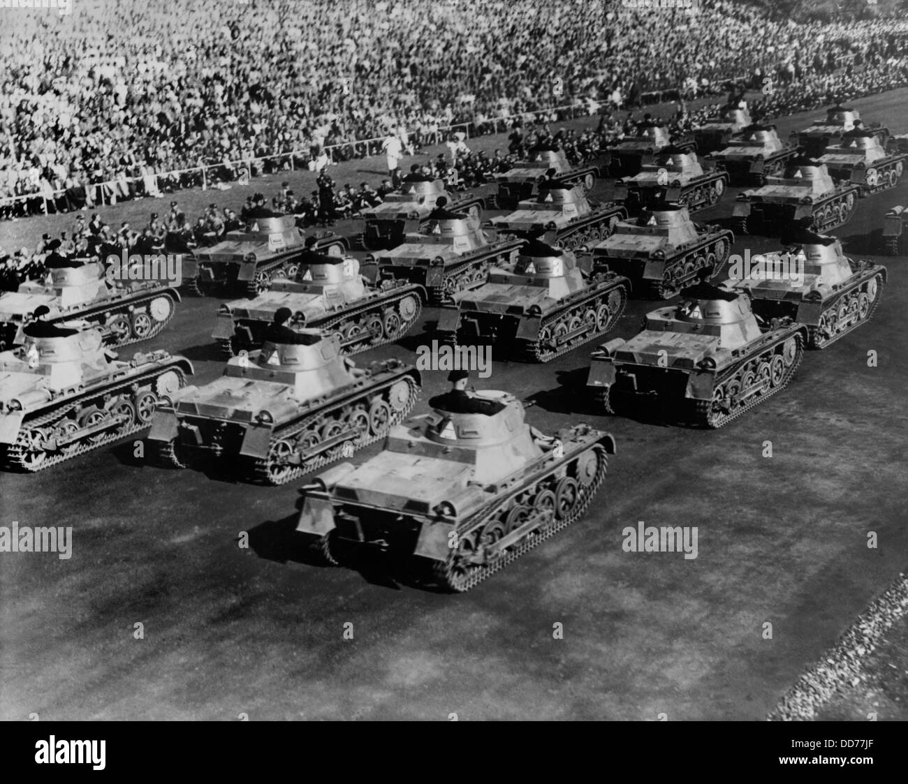 Panzer auf der Parade während 1935 Erntedankfest, das traditionelle deutsche Thanksgiving. Nazi-Deutschland rearmed in den 1930er Jahren von mehr als Stockfoto