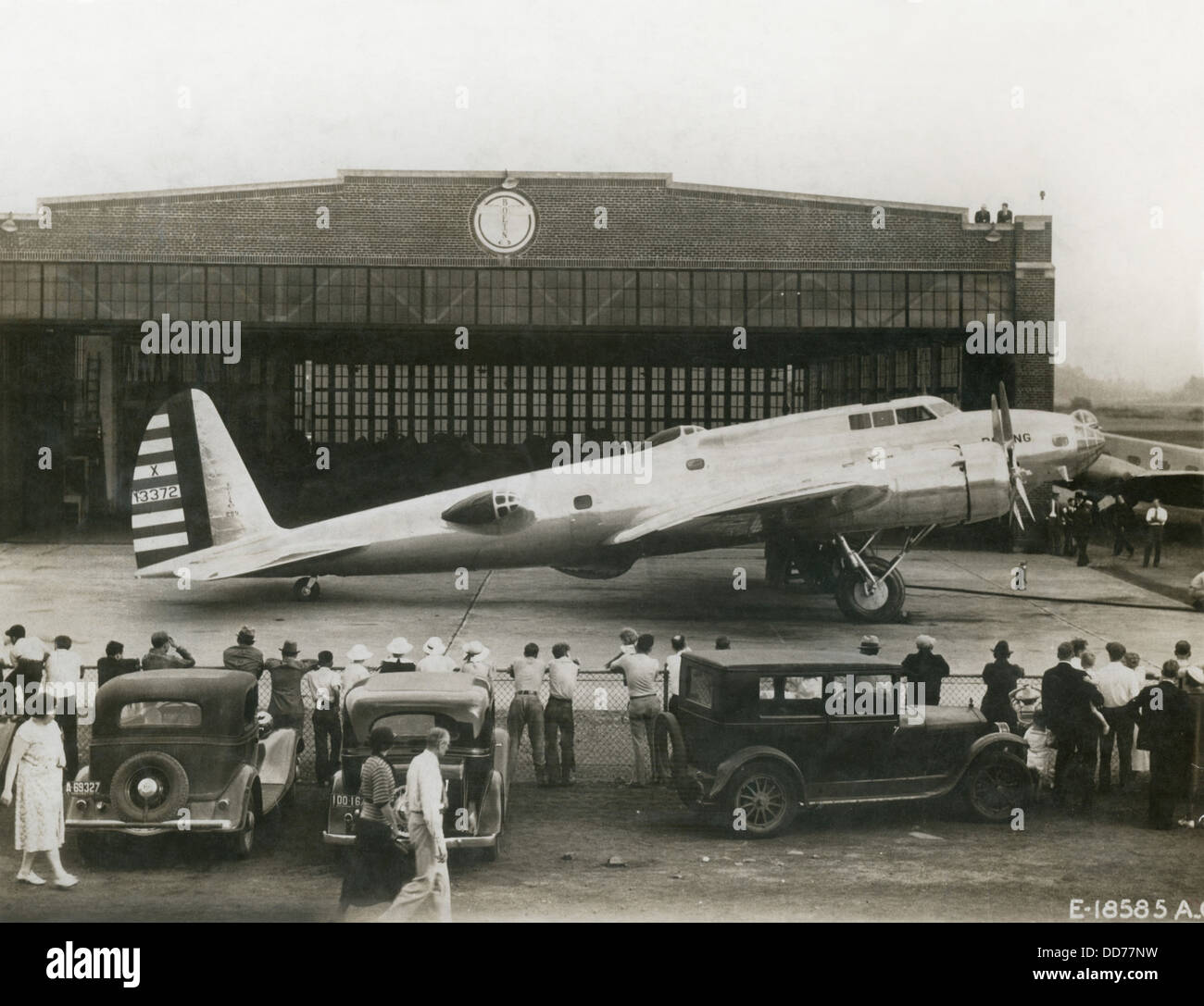 Boeing XB-15 fliegende Festung im Jahre 1937. Es war der einzige Prototyp des experimentellen Transportflugzeug. Es könnte schwere Lasten tragen. Stockfoto