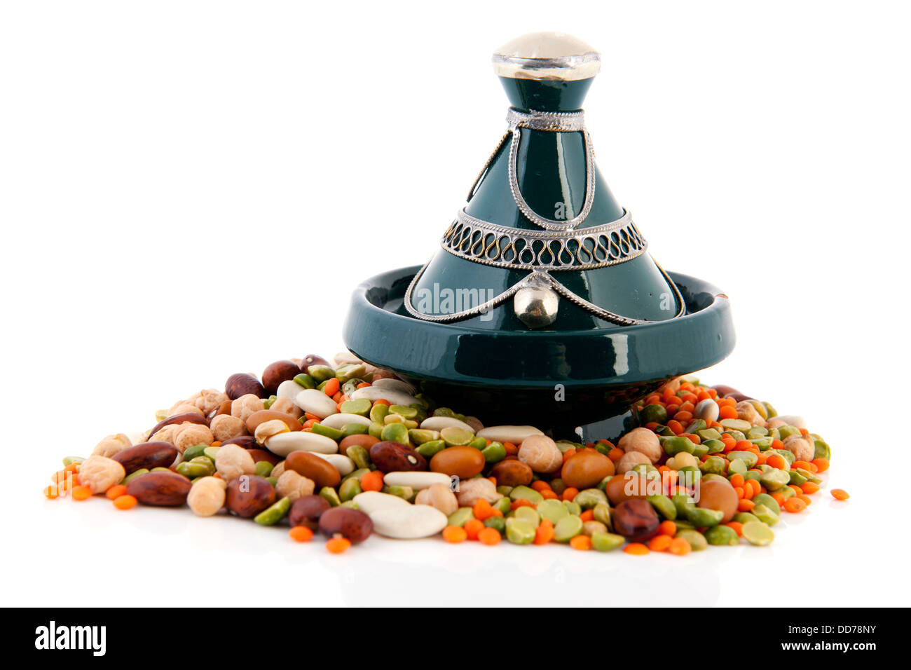 Marokkanische Tajine mit Gemüse Stockfoto