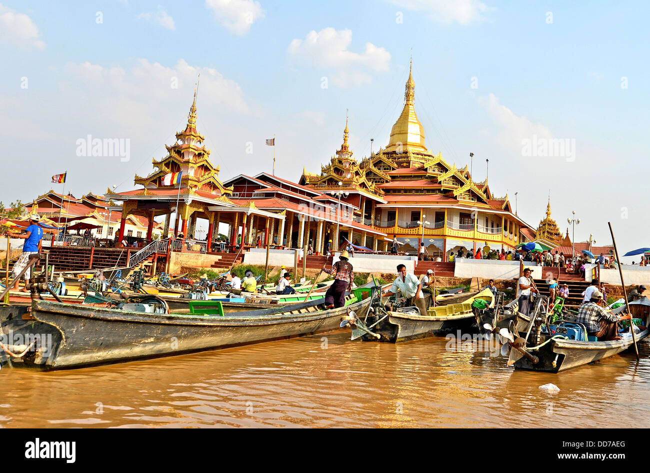 Phaung Daw Oo Tempel Inle Lake Shan Staat Myanmar Burma Stockfoto