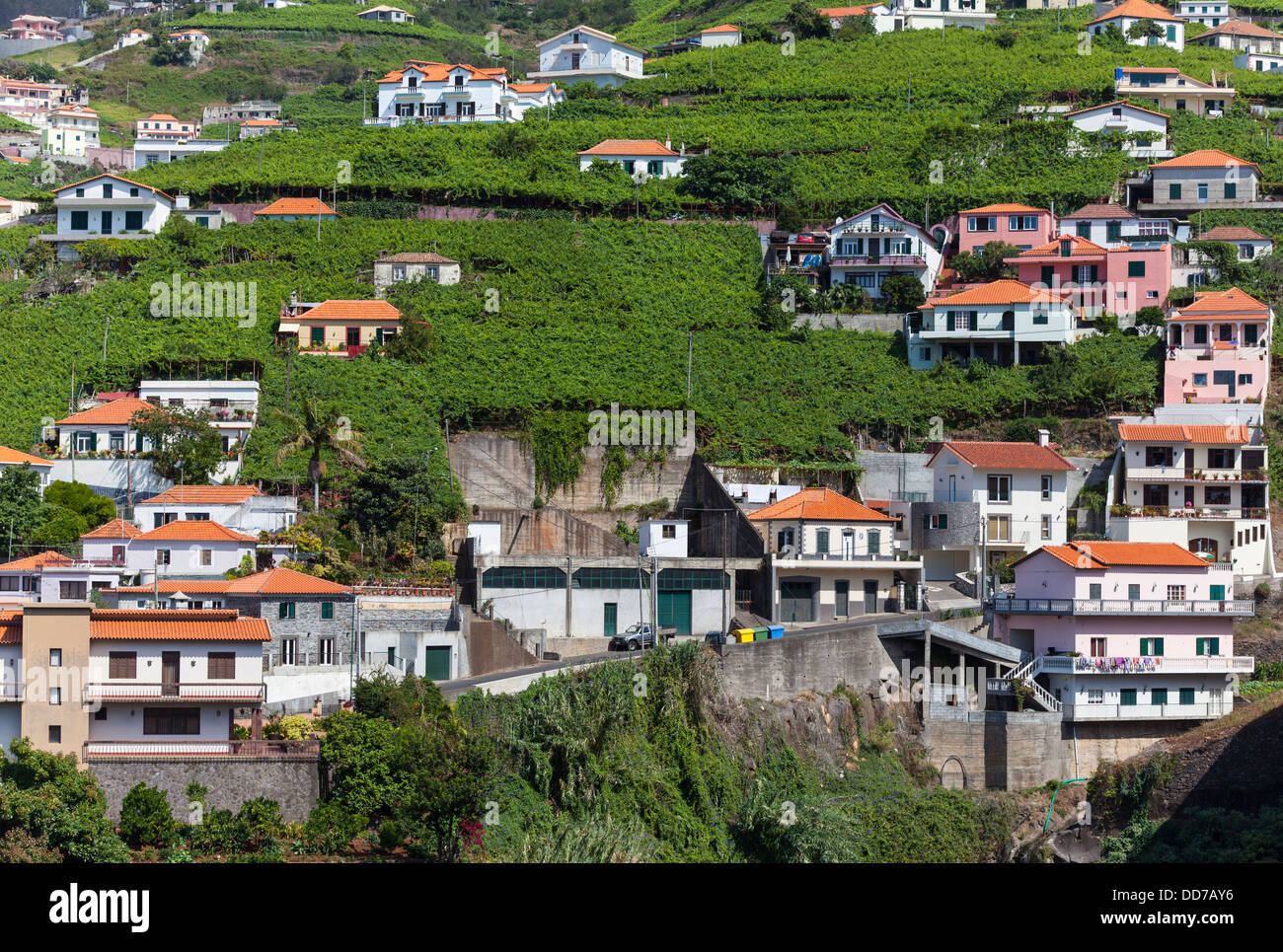 Portugal, Funchal, Blick auf Häuser Stockfoto