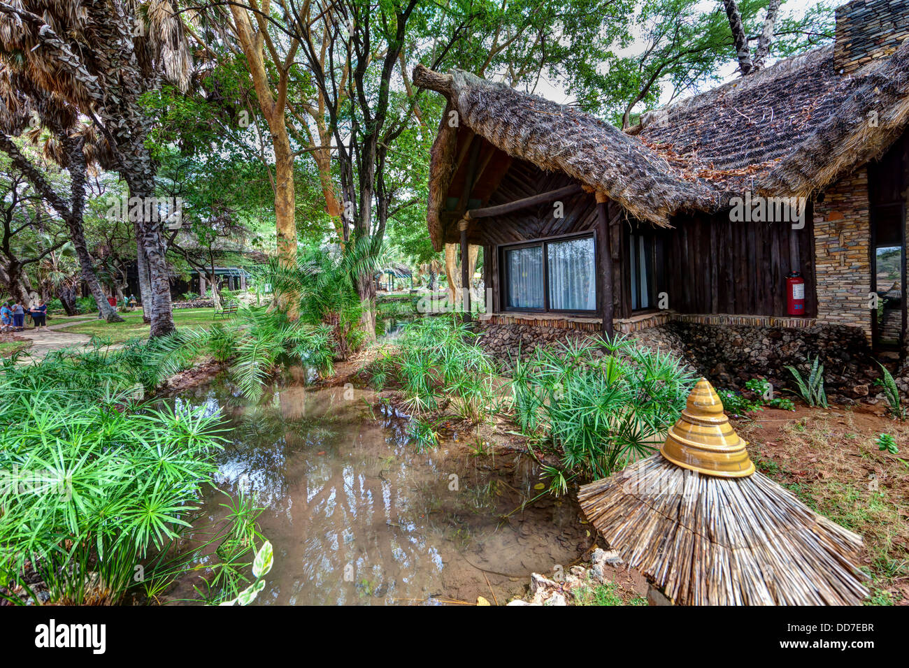 Afrika, Kenia, Blick auf Sarova Shaba Lodge Stockfoto