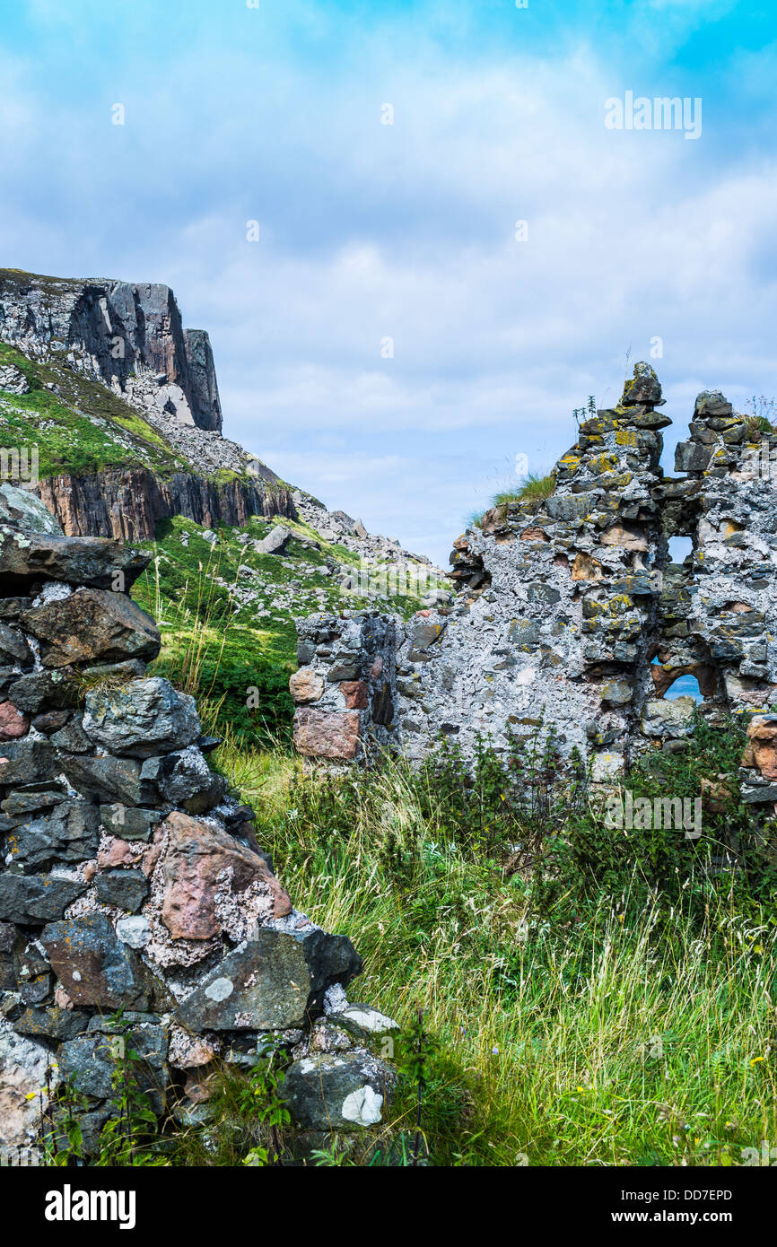 Ruinen von Murlough Bay County Antrim-Nordirland Stockfoto