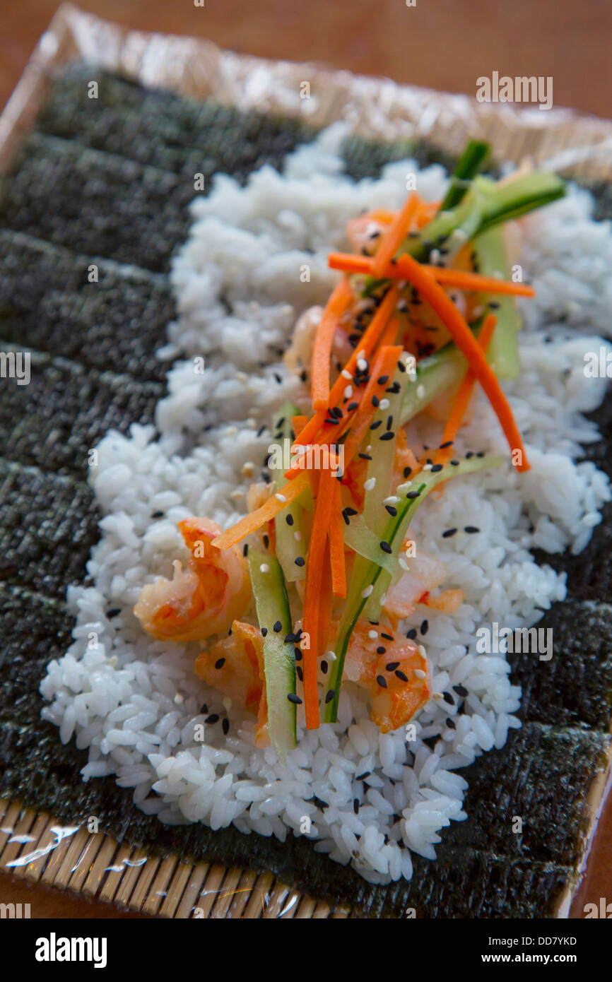 Lachs Sushi, Sitka, Alaska Stockfoto