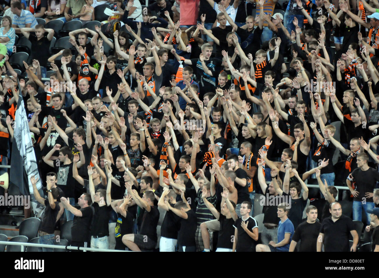 Shakhtar Team ultras Stockfoto