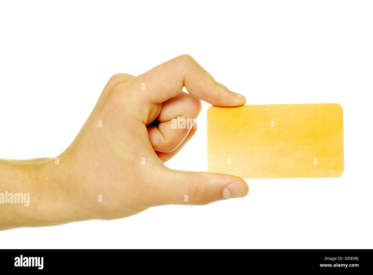 Karte in der hand Stockfoto