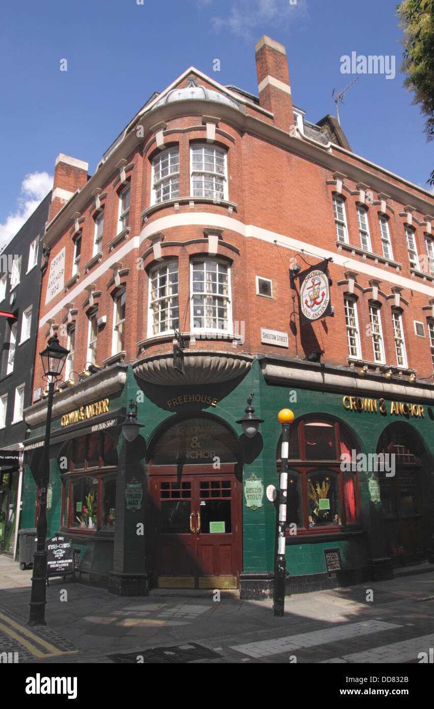 Krone und Anker Pub Shelton street Covent Garden in London Stockfoto