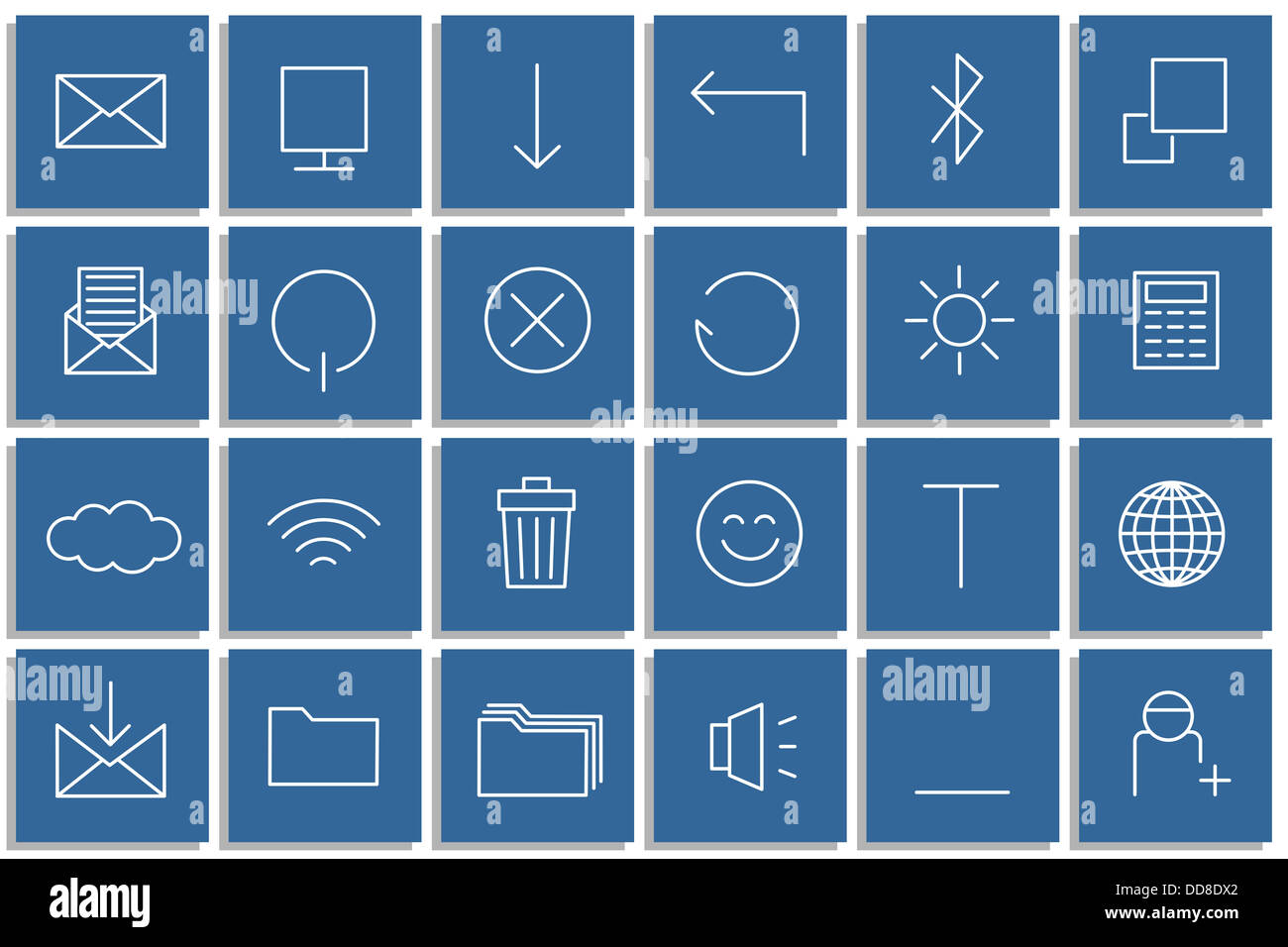 Ikonen-Satz der Linien Stockfoto