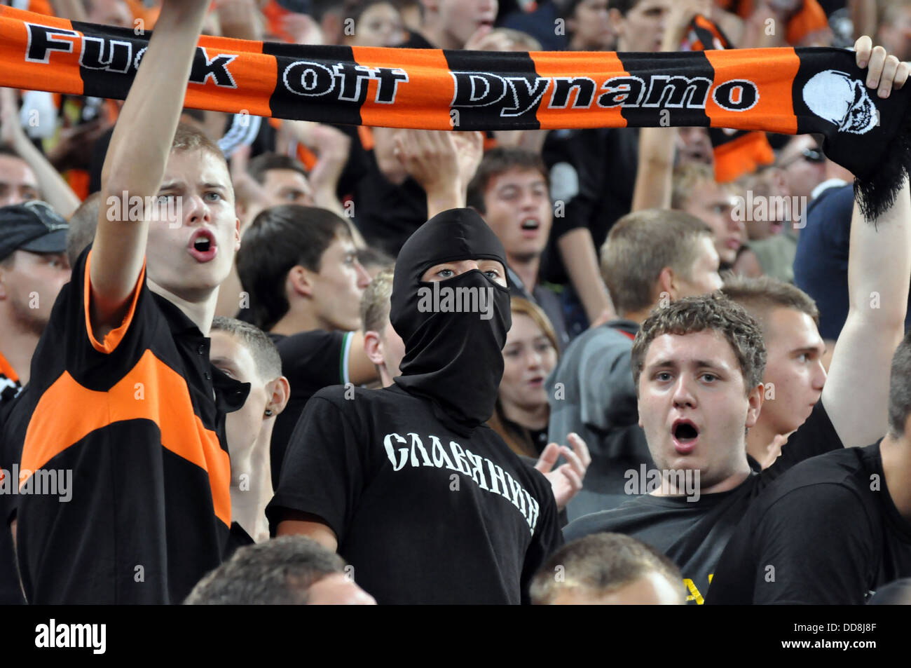 Ultras von Shakhtar Stockfoto