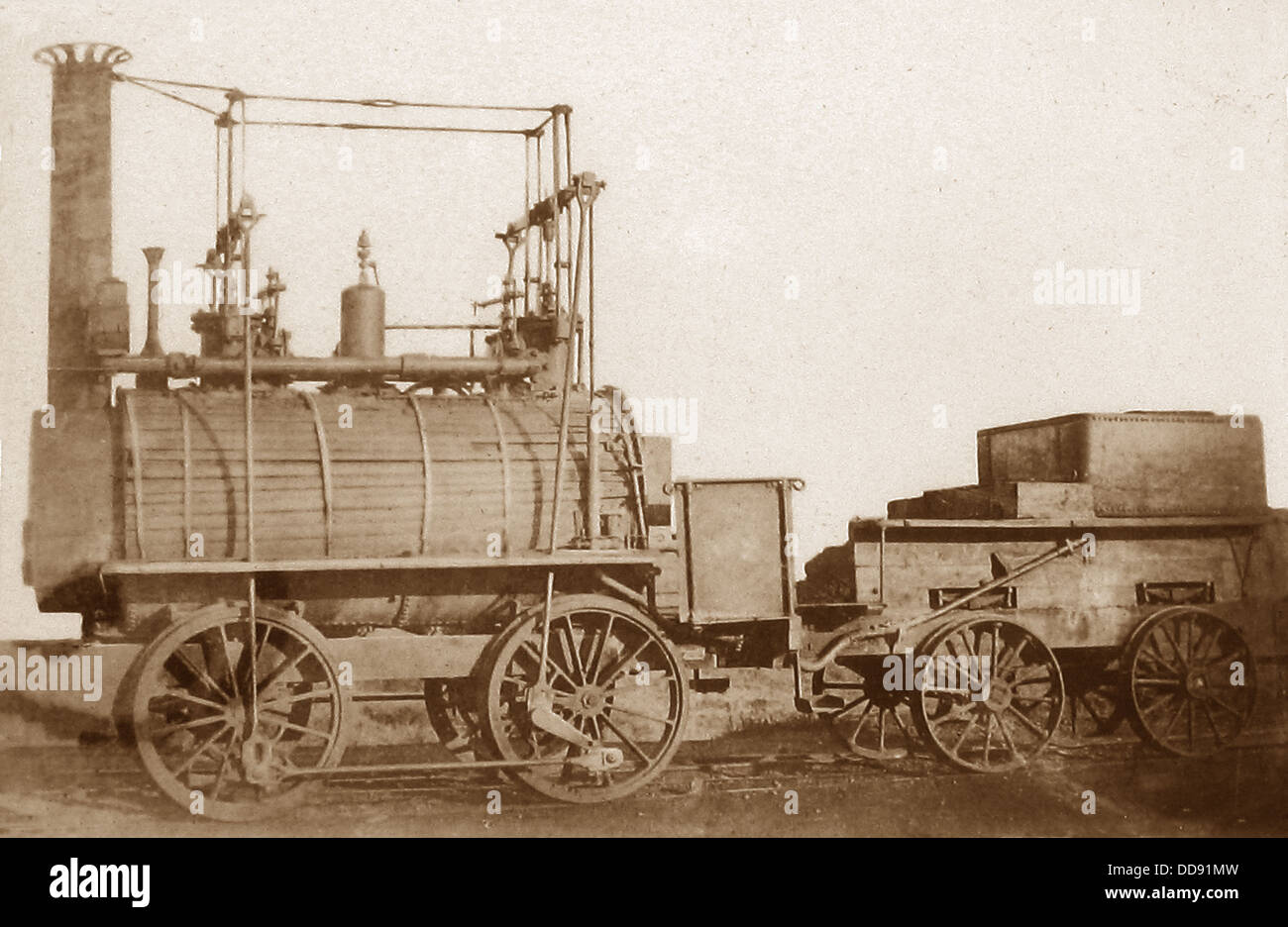Dampflokomotive, die in den Bau der Liverpool and Manchester Railway in den 1820er Jahren verwendet Stockfoto