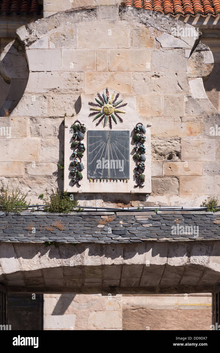 Sonnenuhr in der Stadt Castres, Region Midi-Pyrénées, Frankreich Stockfoto