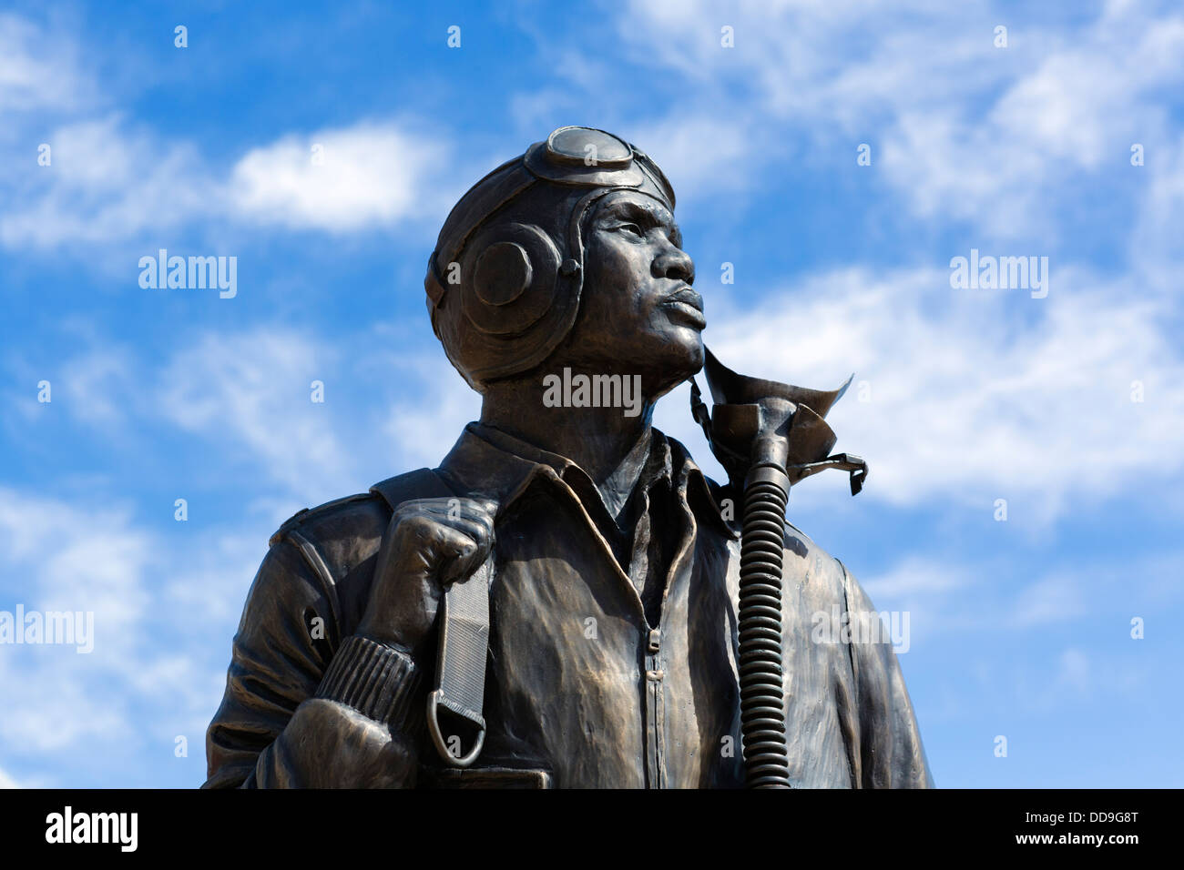 Statue zum Gedenken an die Tuskegee Airmen von Zweiter Weltkrieg, US Air Force Academy, Colorado Springs, Colorado, USA Stockfoto