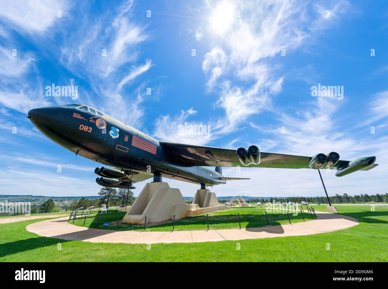 B-52D Bomber an der United States Air Force Academy in Colorado Springs, Colorado, USA Stockfoto